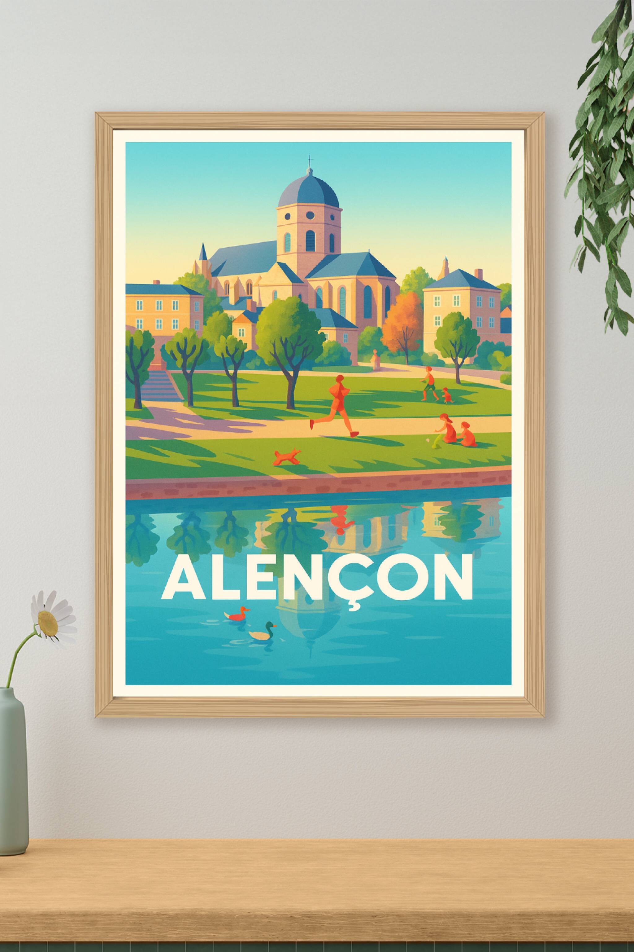 Affiche Alençon - Sérénité au bord de l'eau