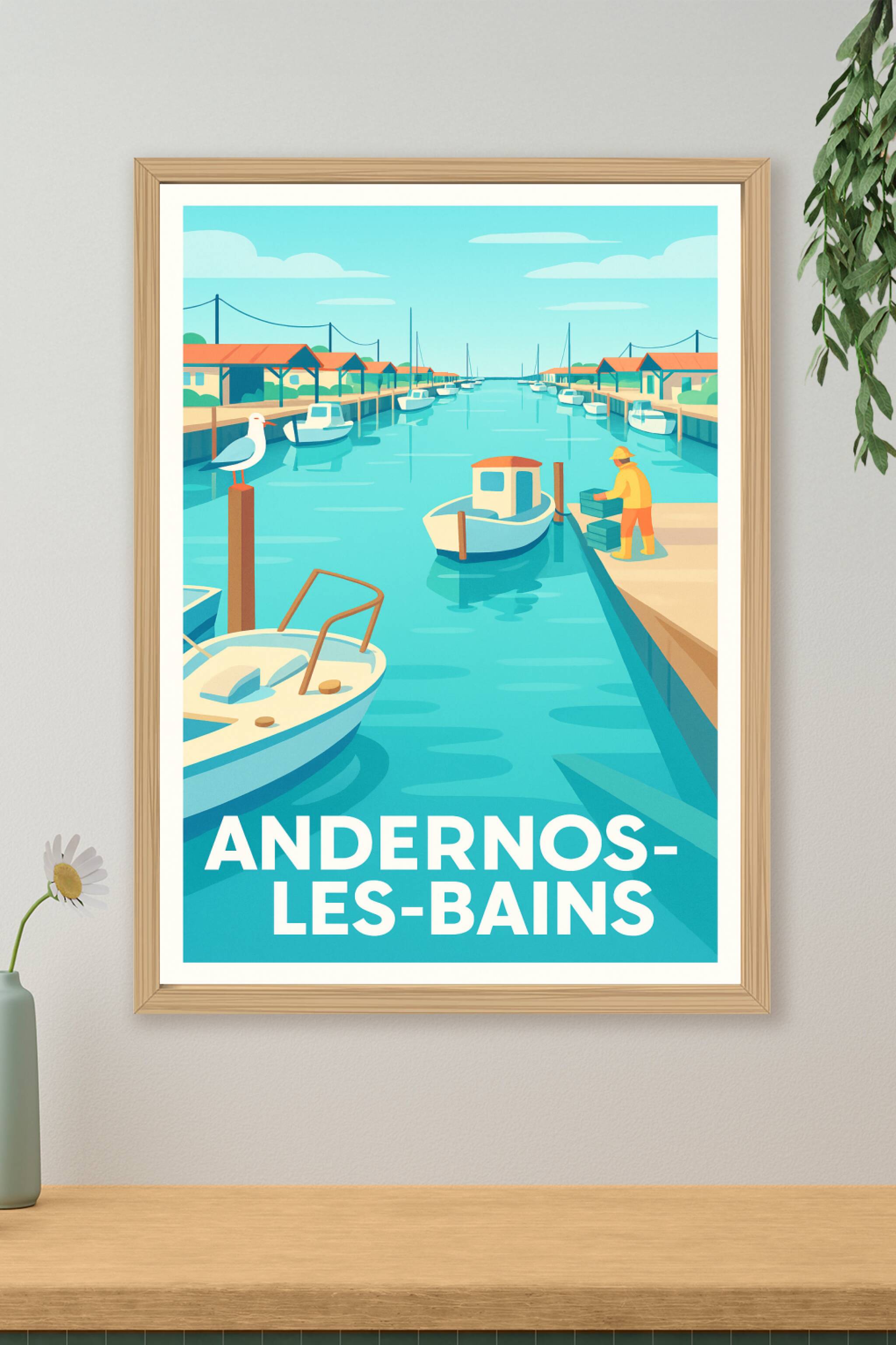 Affiche Andernos-les-Bains - L'escale paisible du Bassin d'Arcachon