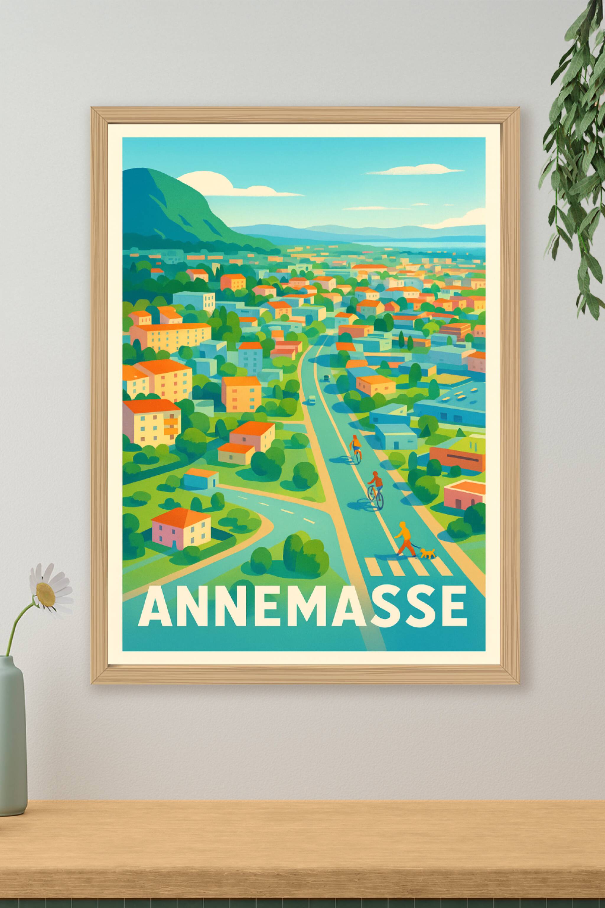 Affiche Annemasse - L'élégance paisible de la ville verte