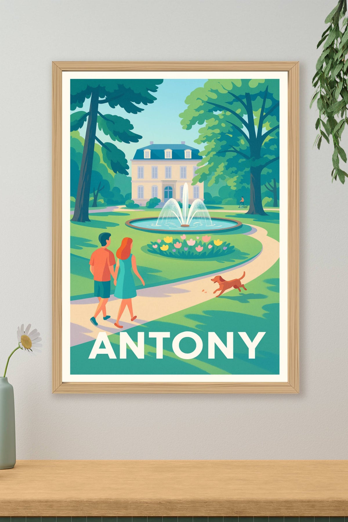 Affiche Antony — Promenade bucolique au parc · poster d'art de Antony