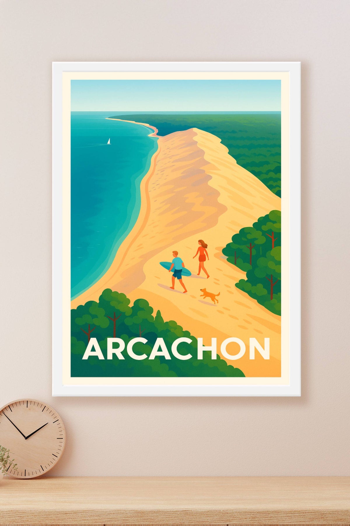 Affiche Arcachon — Escapade en bord de dune · poster d'art de Arcachon
