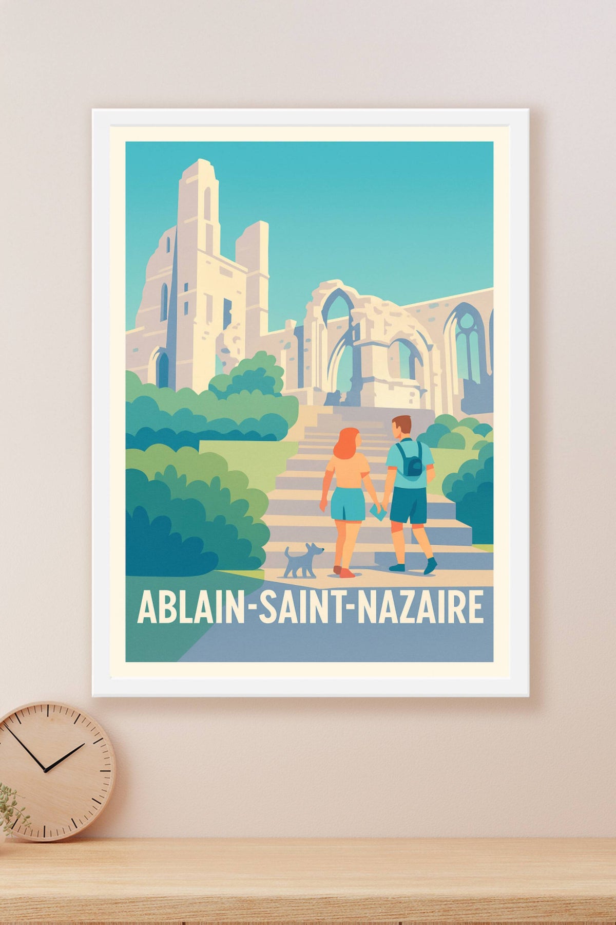 Affiche Ablain-Saint-Nazaire — Promenade romantique au cœur des ruines historiques · poster d'art de Ablain-Saint-Nazaire