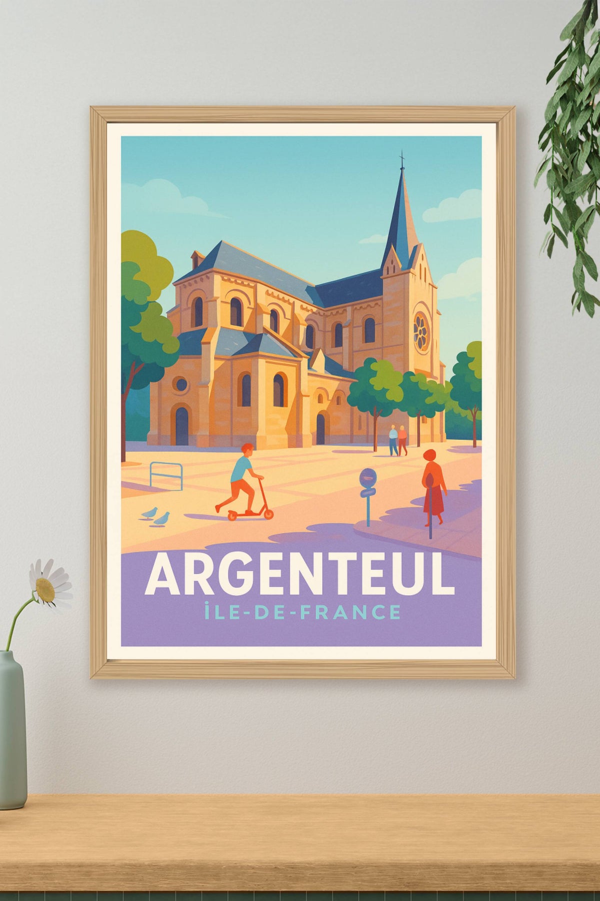 Affiche Argenteuil — Ambiance paisible au cœur de l'Île-de-France · poster d'art de Argenteuil