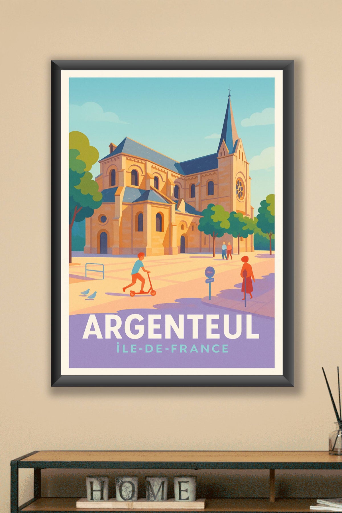 Affiche Argenteuil — Ambiance paisible au cœur de l'Île-de-France · poster d'art de Argenteuil