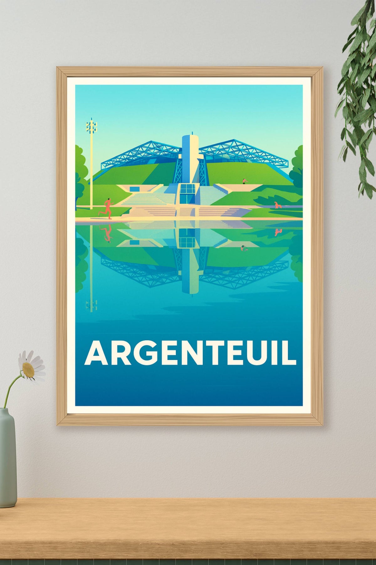 Affiche Argenteuil — Reflets paisibles et modernité urbaine · poster d'art de Argenteuil