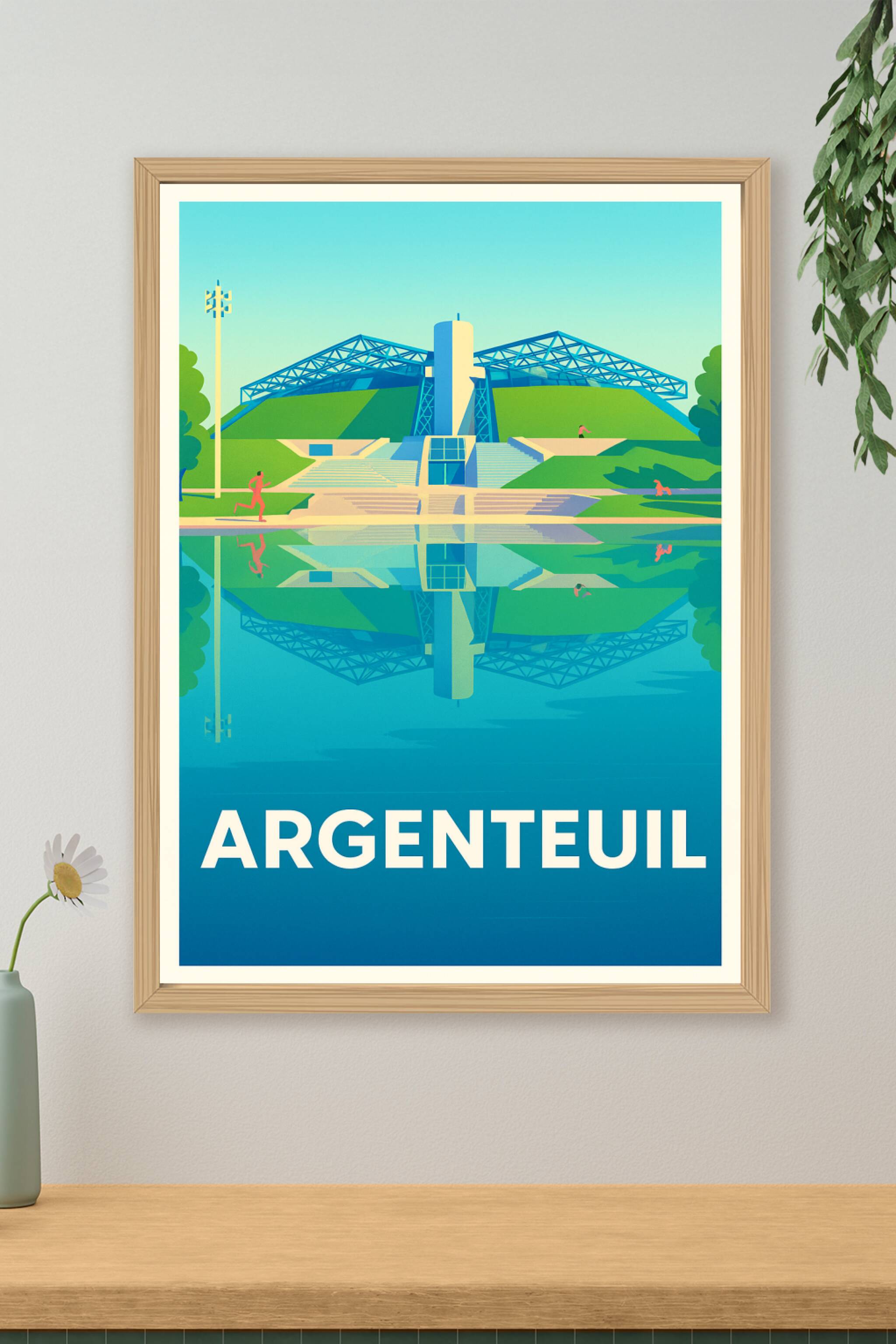 Affiche Argenteuil - Reflets paisibles et modernité urbaine