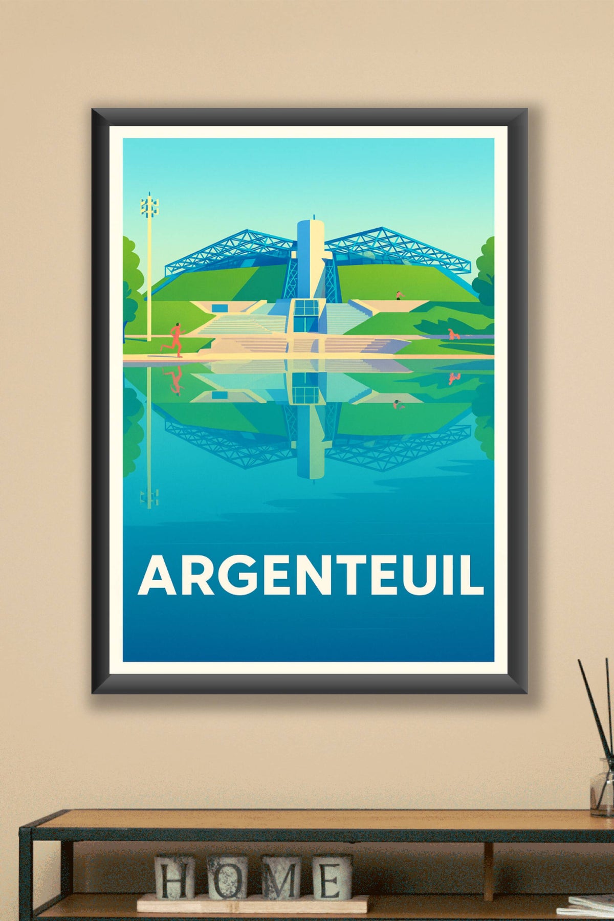 Affiche Argenteuil — Reflets paisibles et modernité urbaine · poster d'art de Argenteuil