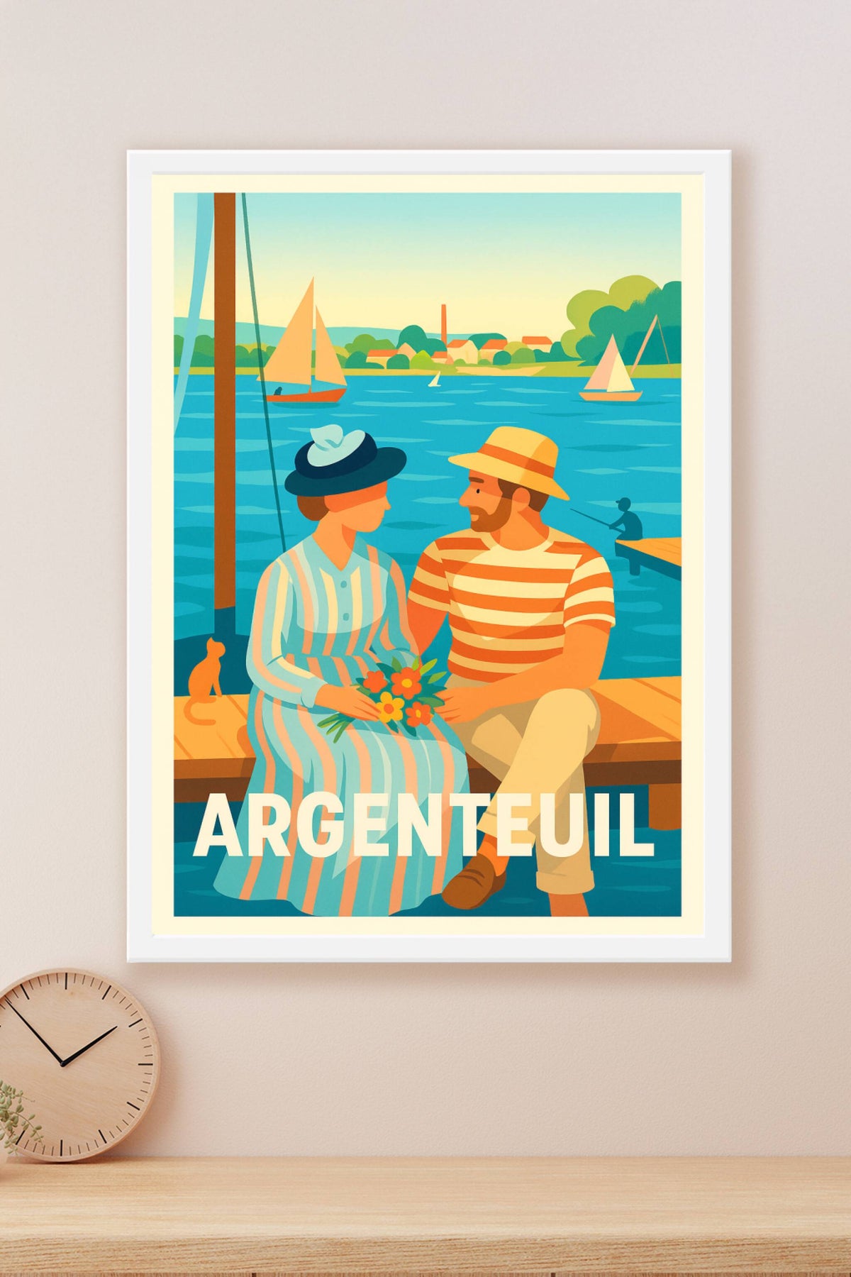 Affiche Argenteuil — Douceur et romance au bord de l'eau · poster d'art de Argenteuil