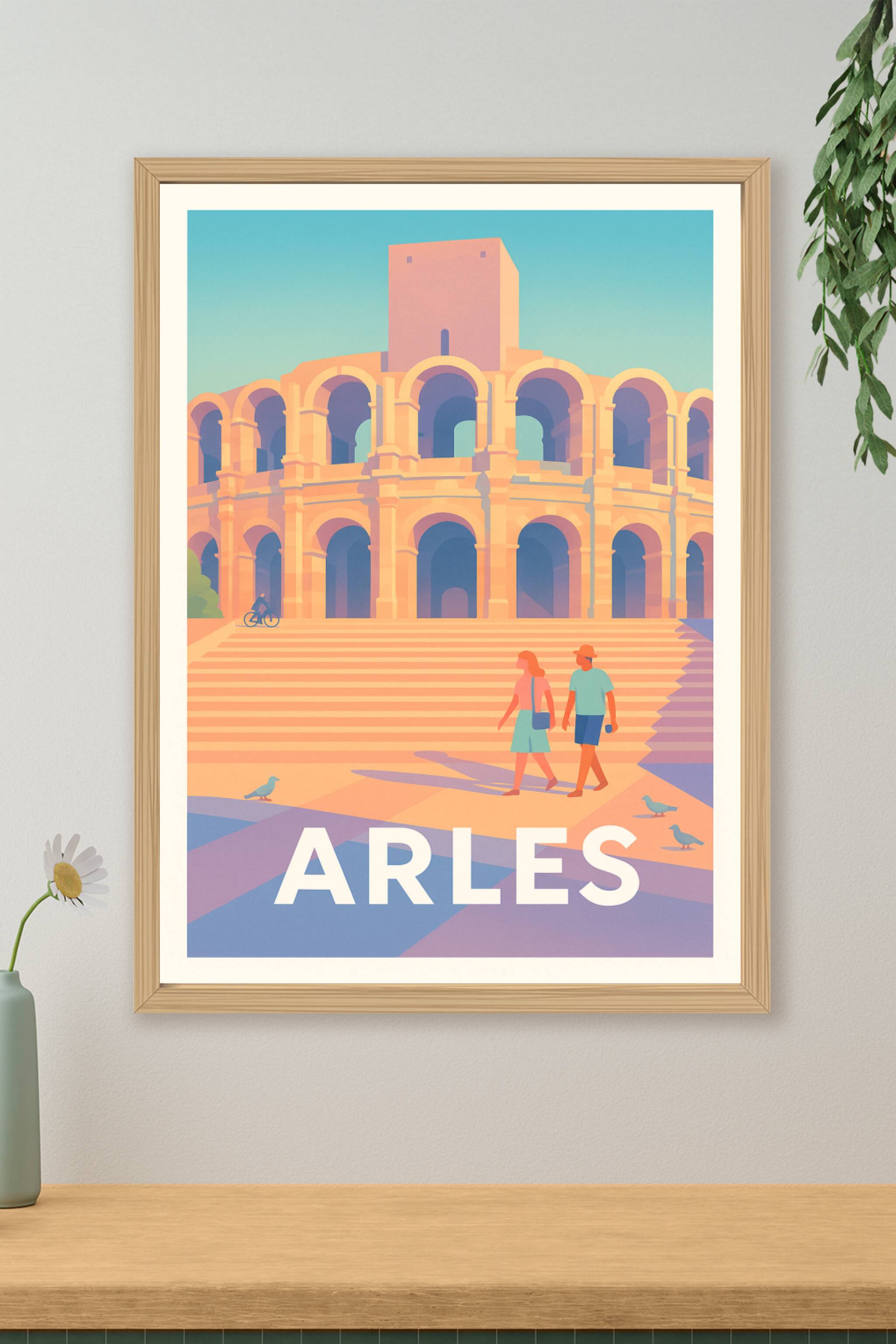 Affiche Arles - Lumières et patrimoine romain