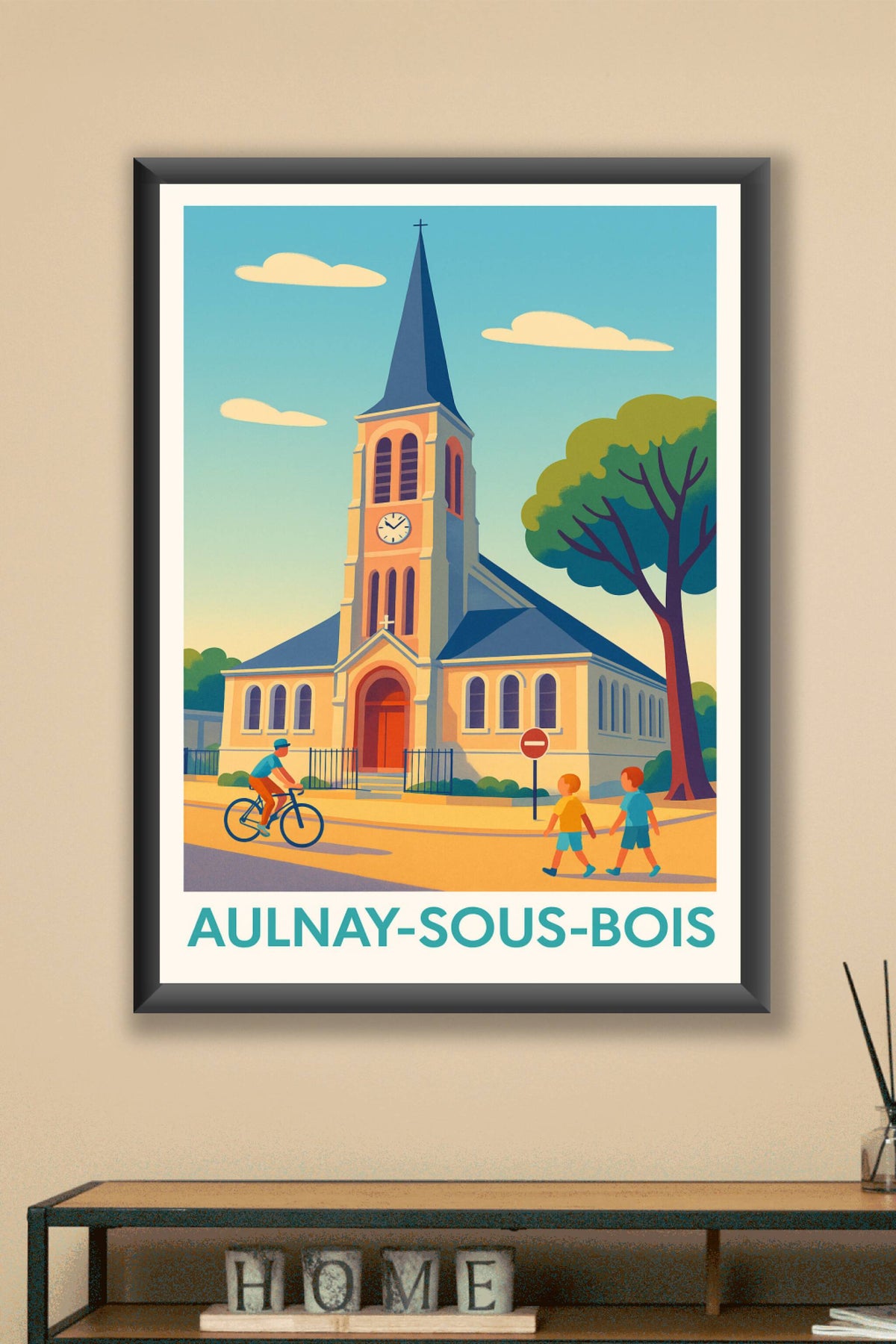 Affiche Aulnay-sous-Bois — L'authenticité aux portes de Paris · poster d'art de Aulnay-sous-Bois