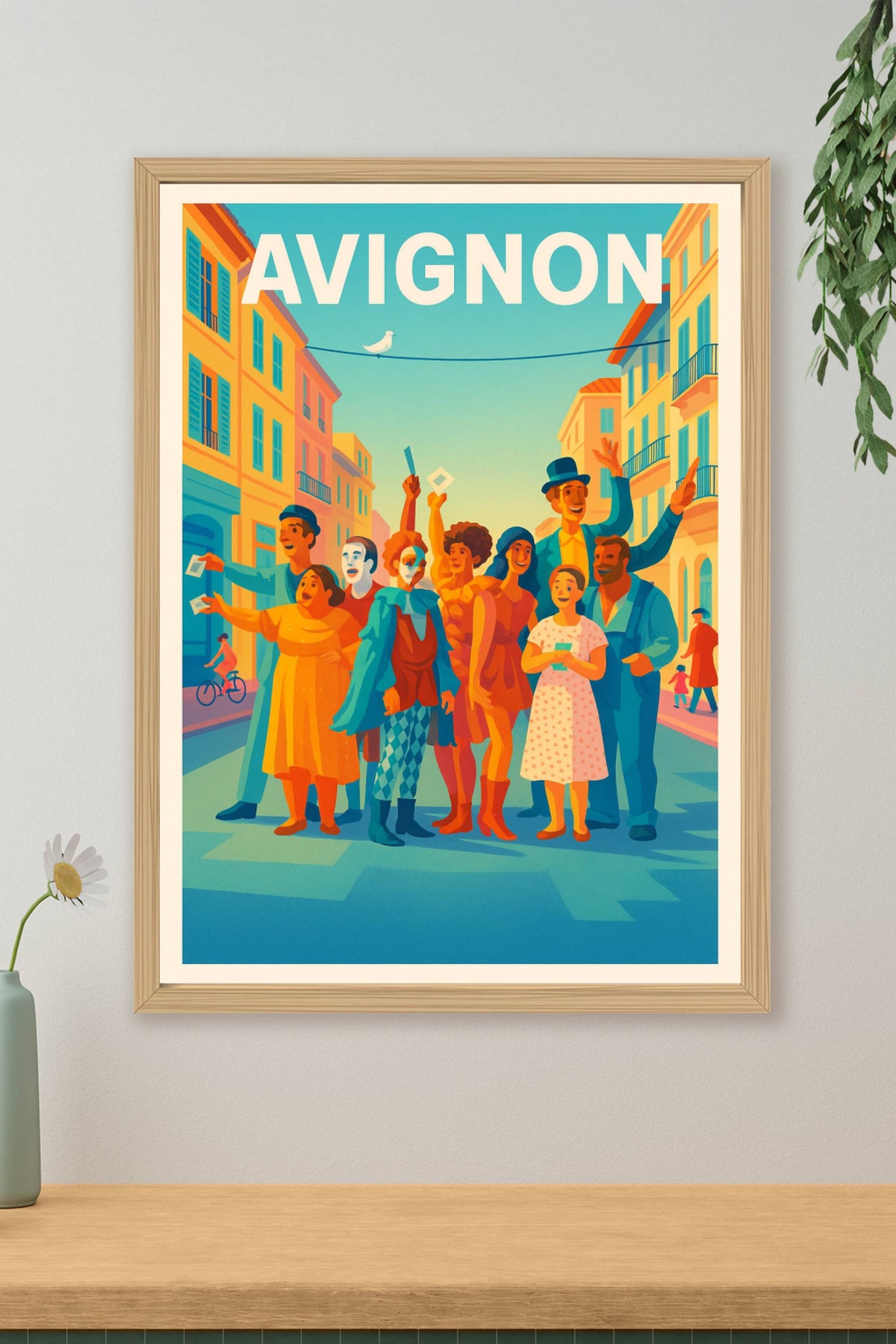 Affiche Avignon — Esprit festif au cœur de la ville · poster d'art de Avignon