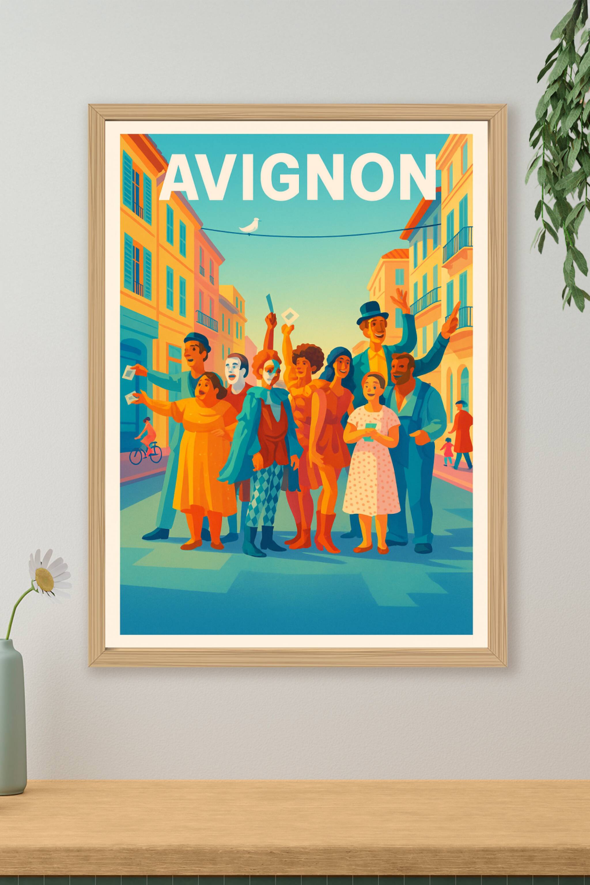 Affiche Avignon - Esprit festif au cœur de la ville