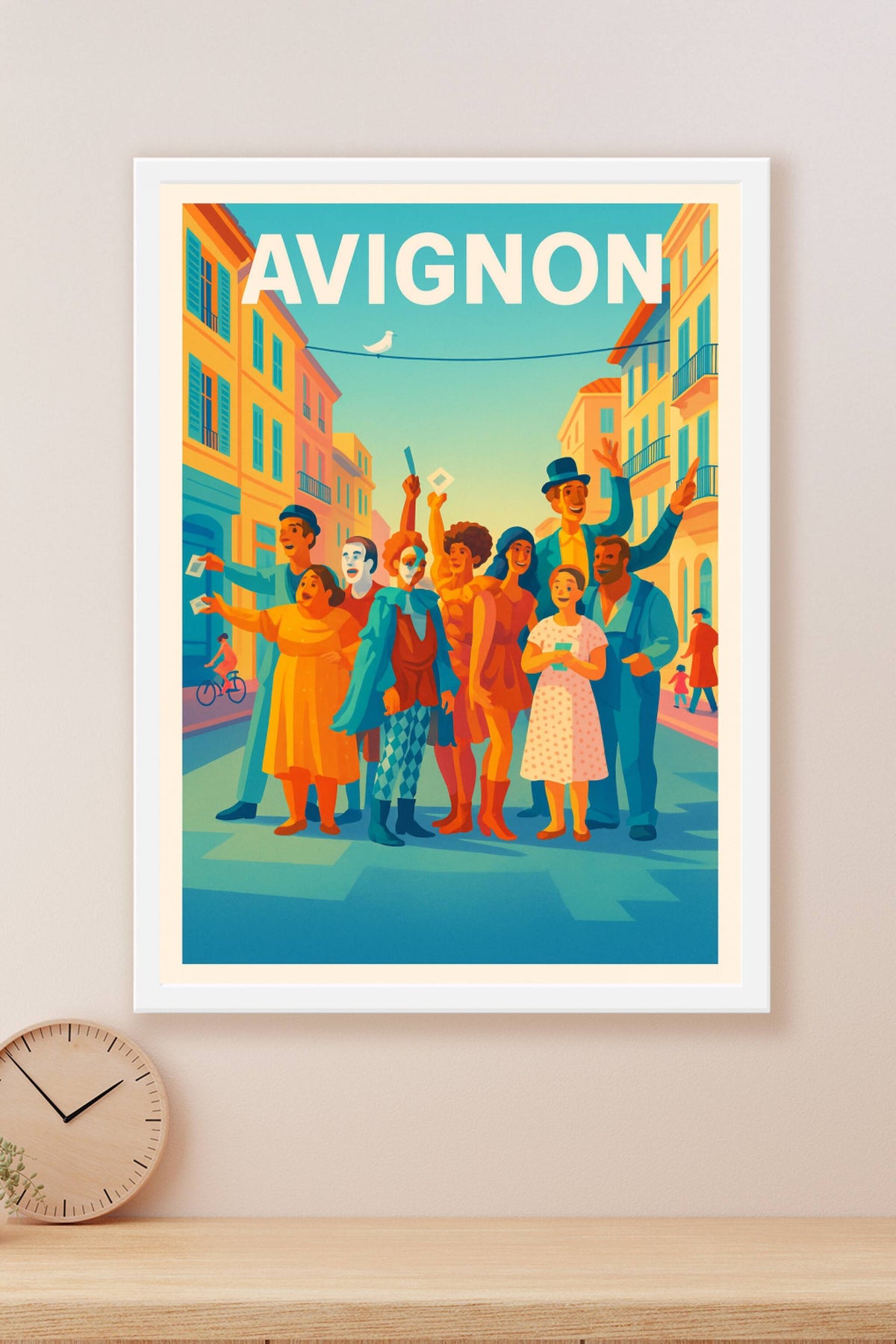 Affiche Avignon — Esprit festif au cœur de la ville · poster d'art de Avignon