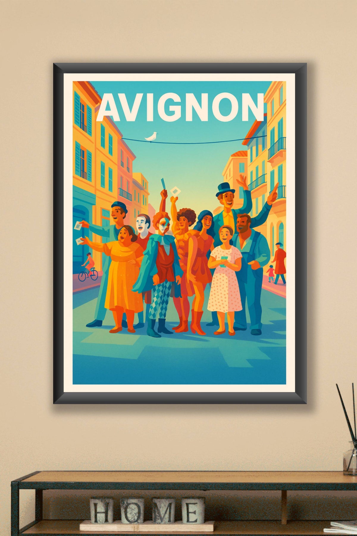 Affiche Avignon — Esprit festif au cœur de la ville · poster d'art de Avignon