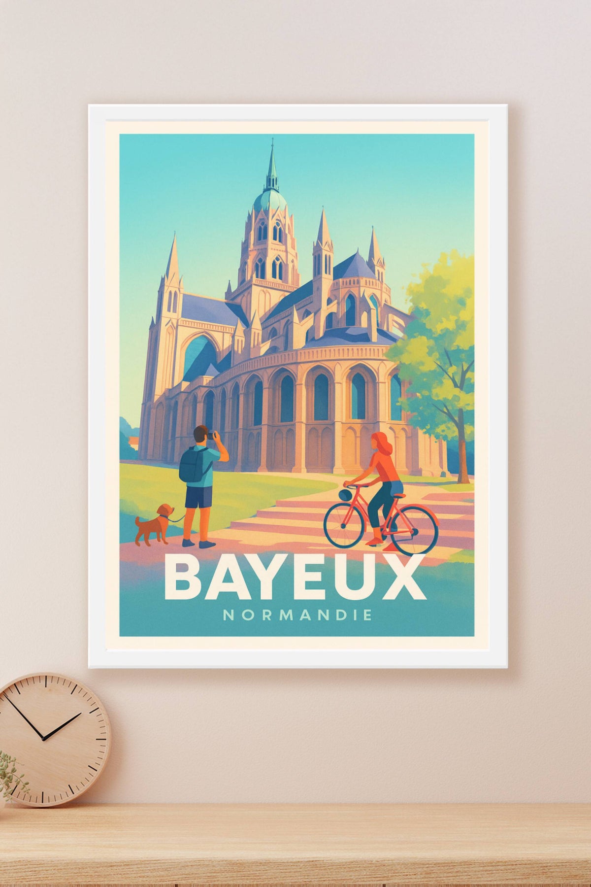 Affiche Bayeux — Trésors historiques et balades en Normandie · poster d'art de Bayeux