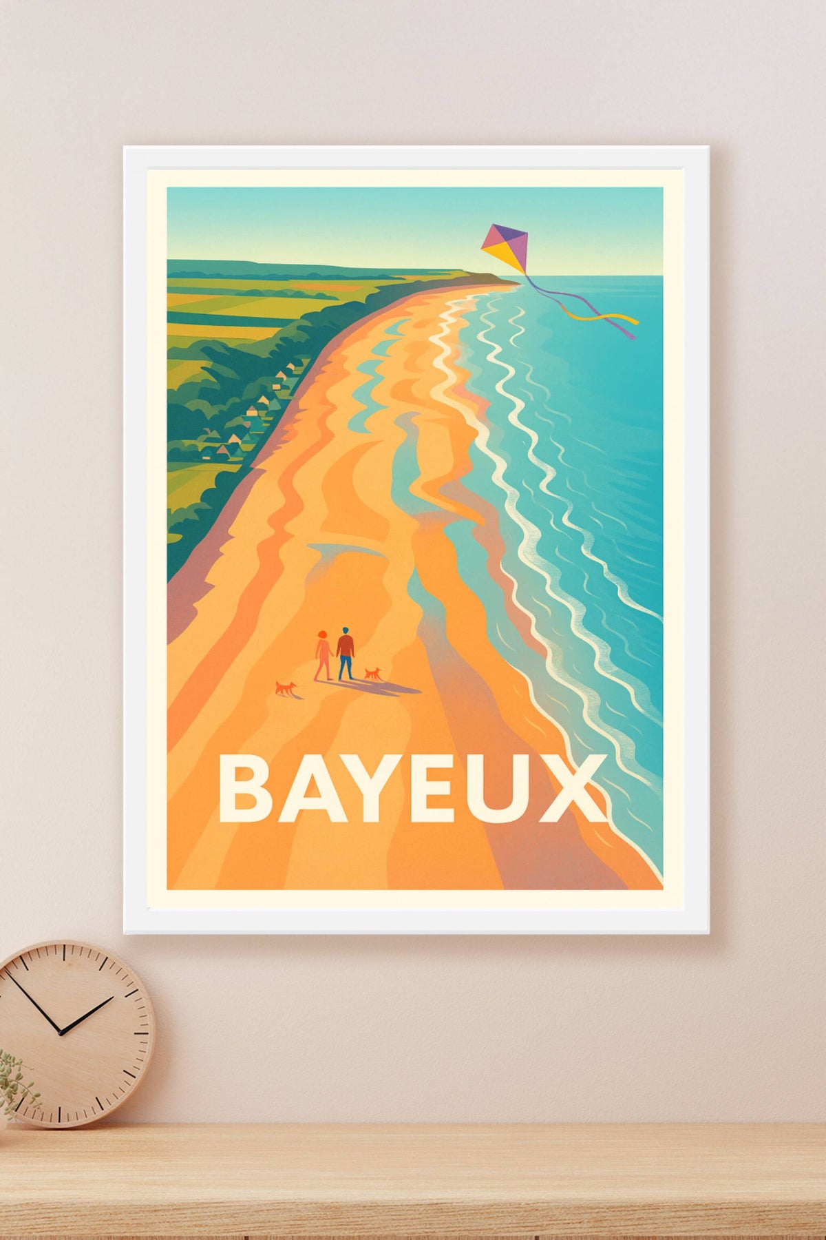 Affiche Bayeux — Plage et douceur normande · poster d'art de Bayeux