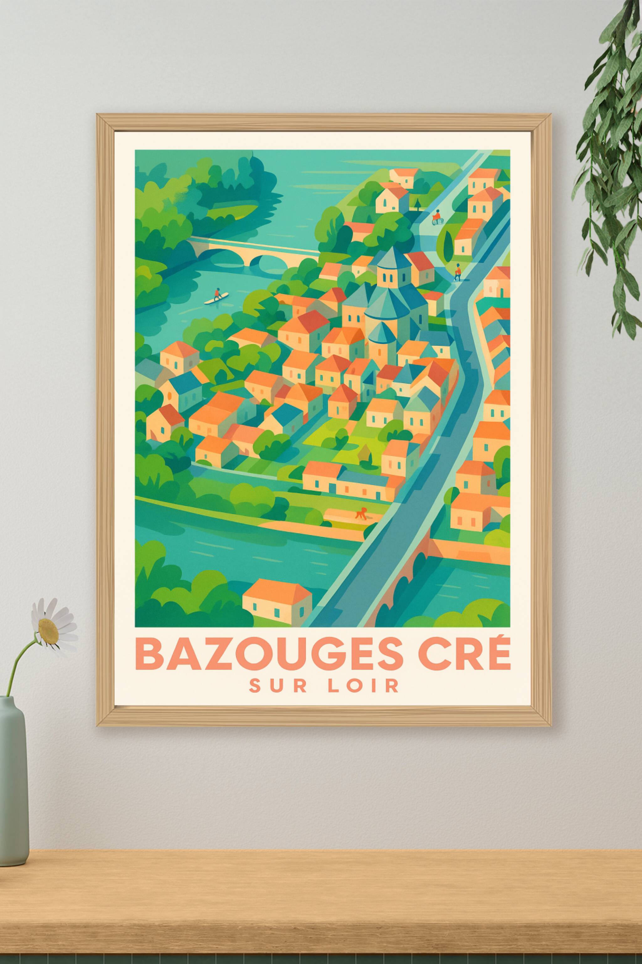 Affiche Bazouges Cré-sur-Loir - Charme et sérénité ligériens