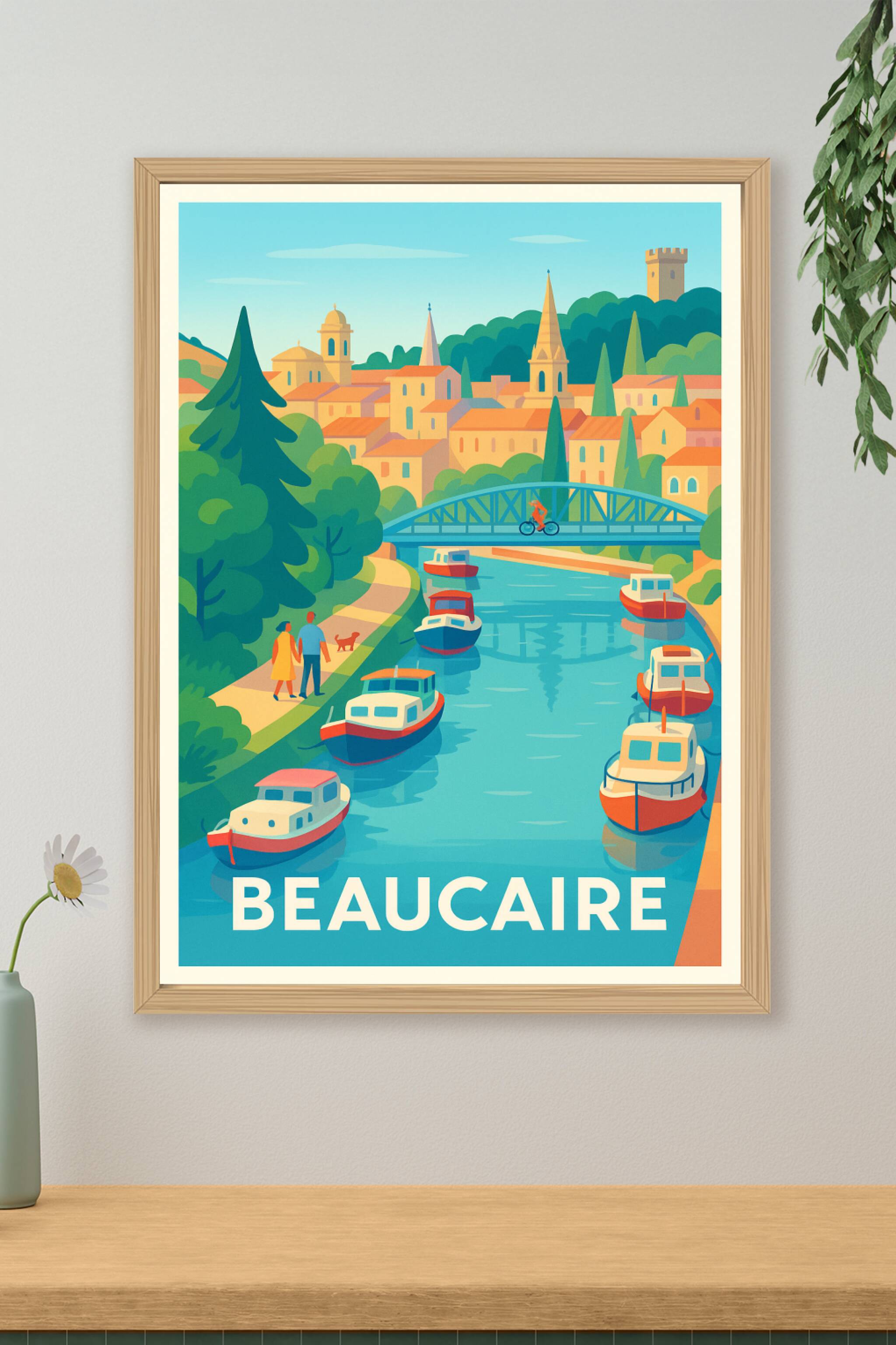 Affiche Beaucaire - Charme paisible au fil du Rhône