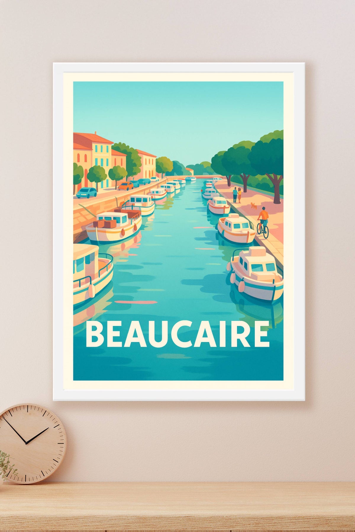 Affiche Beaucaire — Charme et sérénité au fil de l'eau · poster d'art de Beaucaire