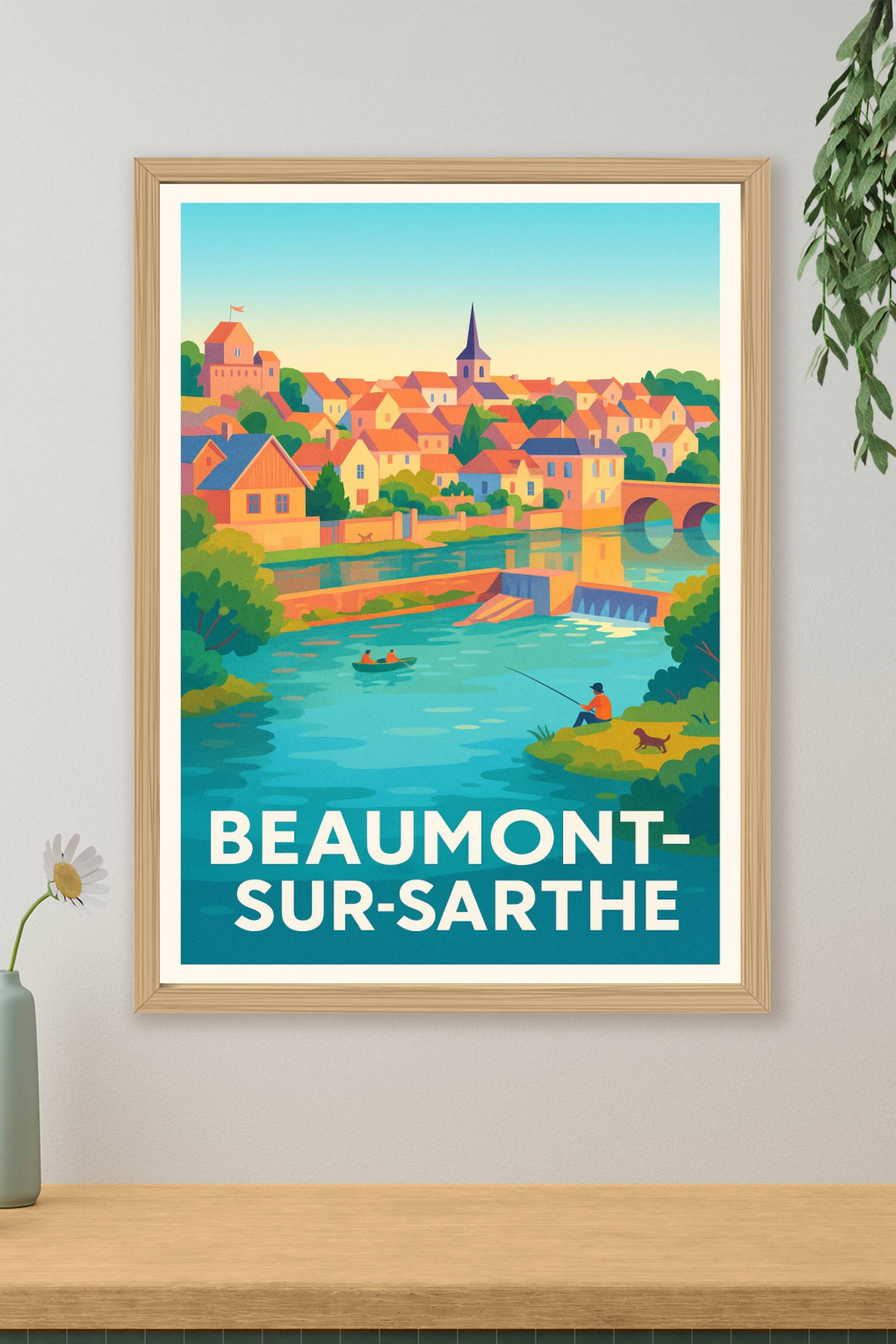 Affiche Beaumont-sur-Sarthe - Charme et sérénité au fil de l'eau
