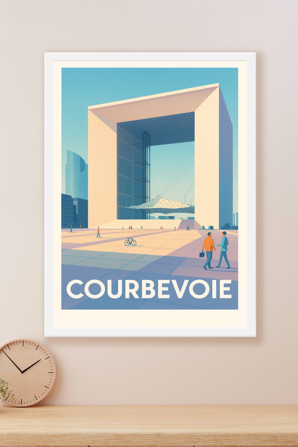 Affiche Courbevoie — L'élégance moderne de La Défense · poster d'art de Courbevoie