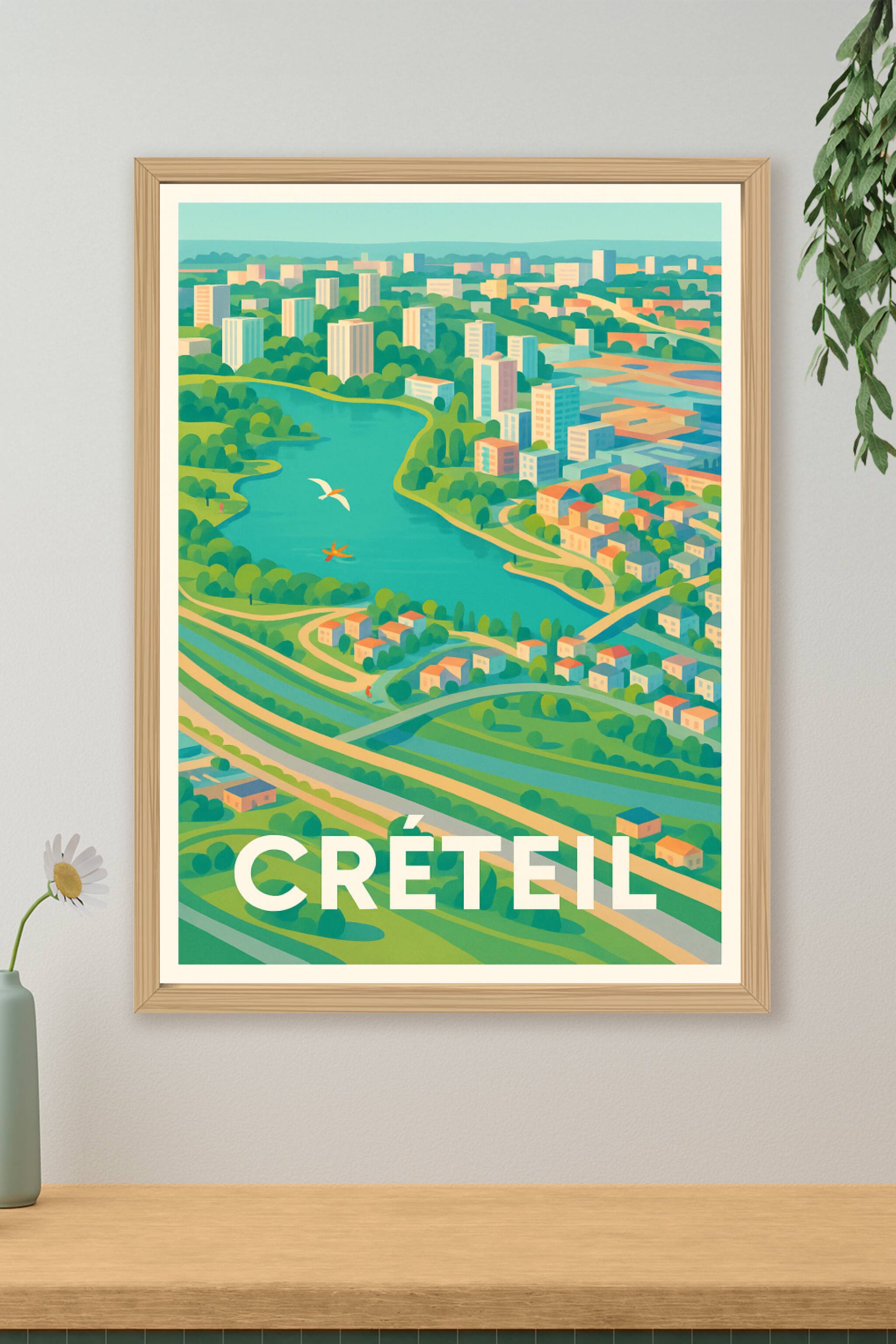 Affiche Créteil - Une oasis urbaine pleine de vie