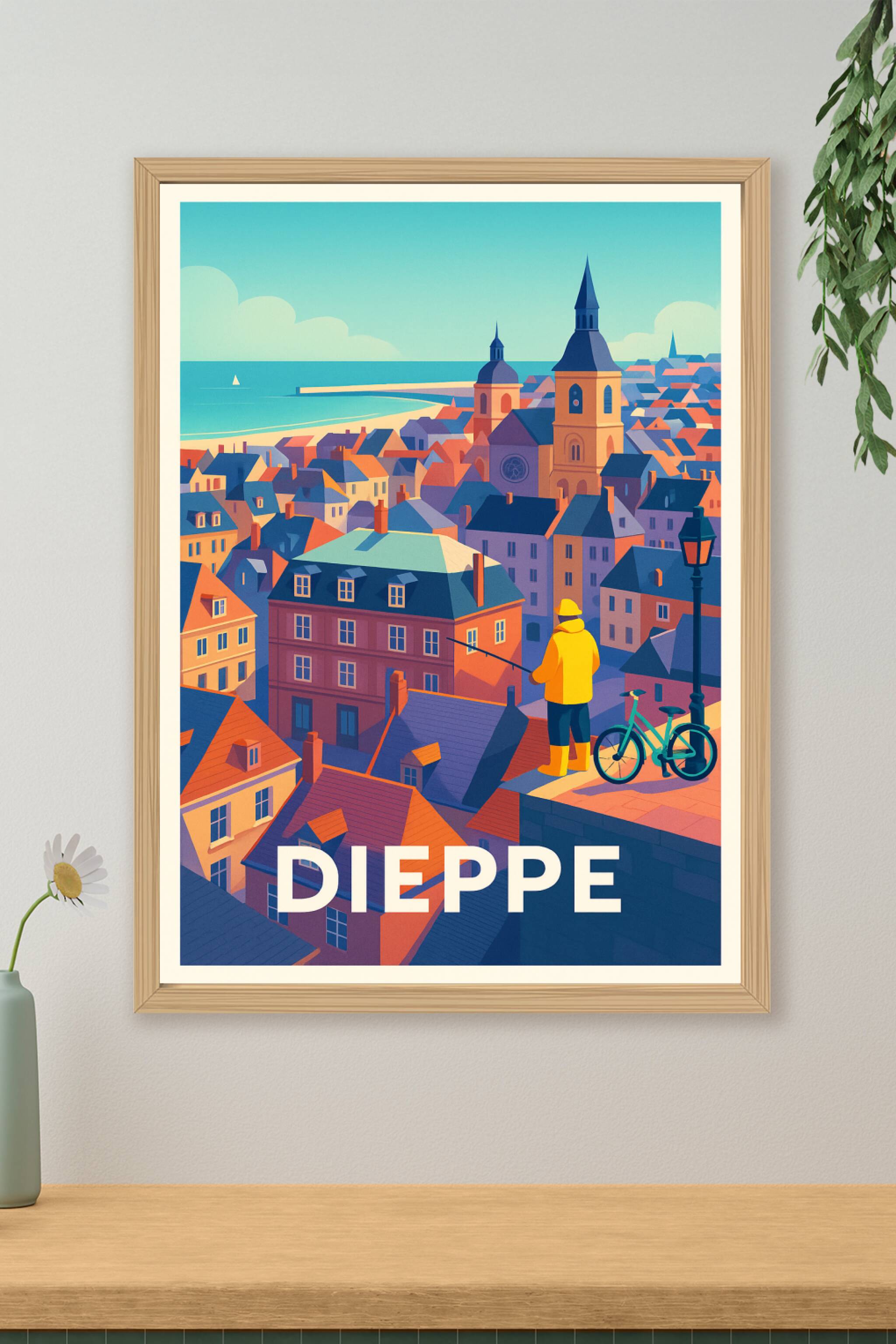 Affiche de Dieppe - Panoramas marins et charme normand