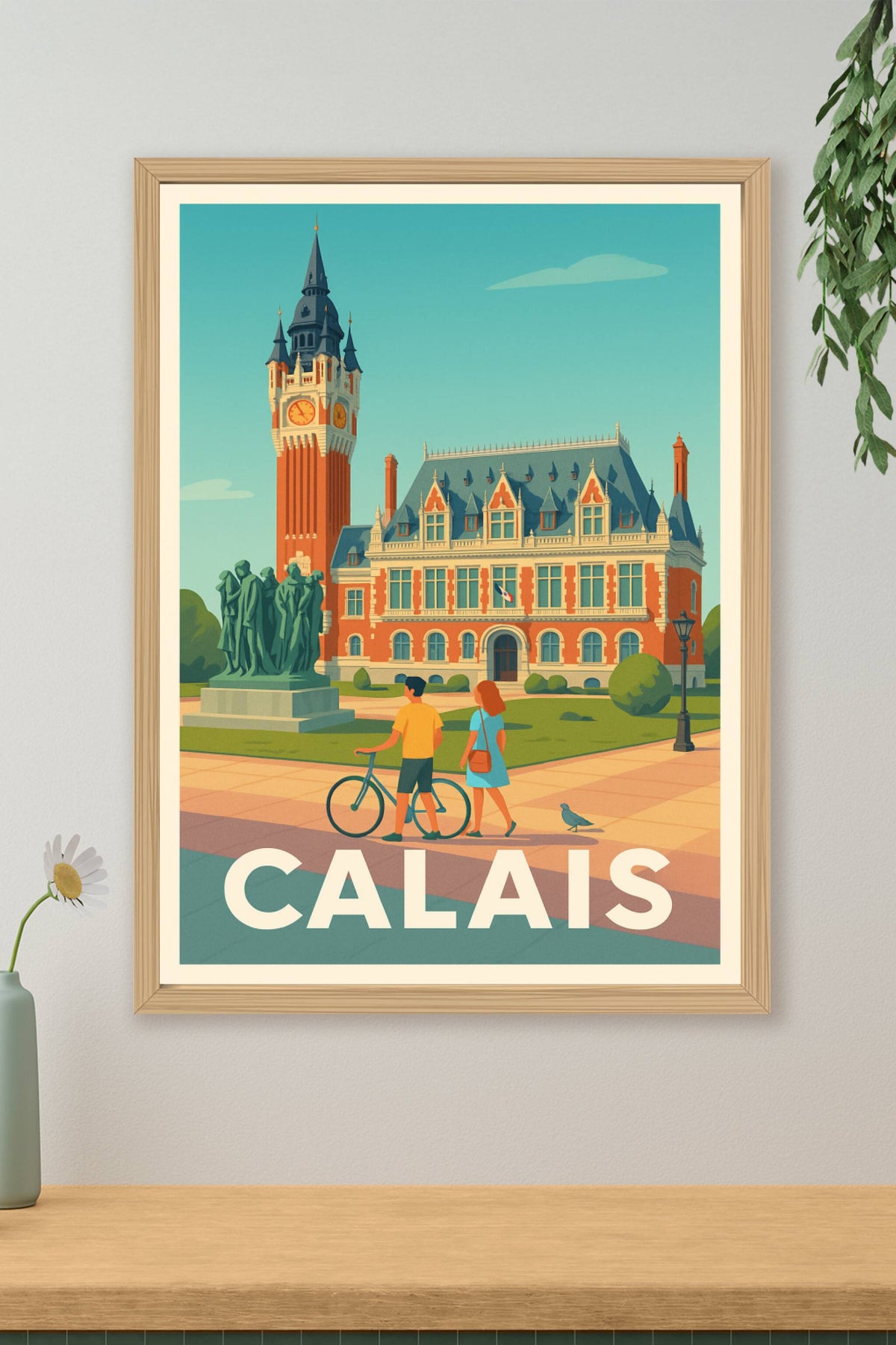 Affiche Calais — Promenade au cœur de la cité historique · poster d'art de Calais