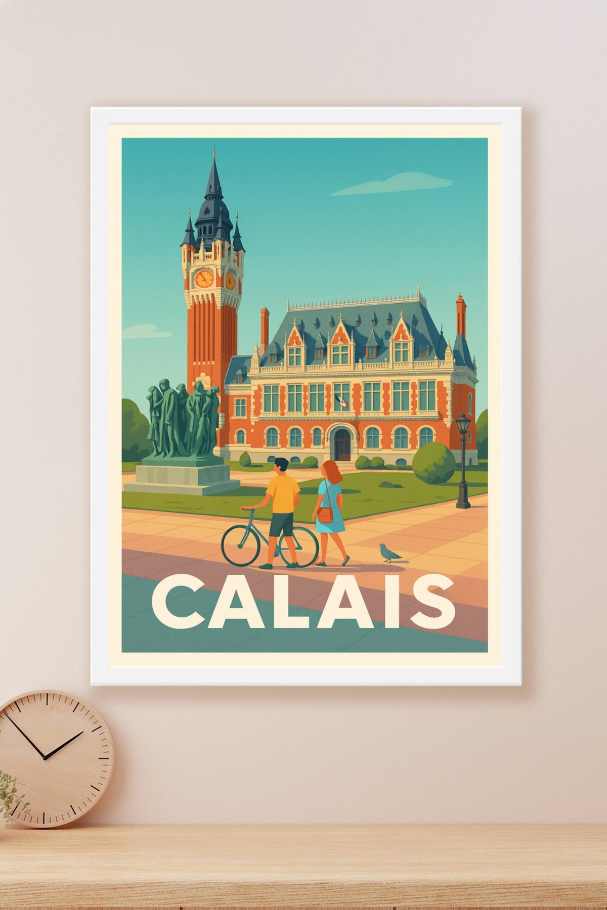 Affiche Calais — Promenade au cœur de la cité historique · poster d'art de Calais