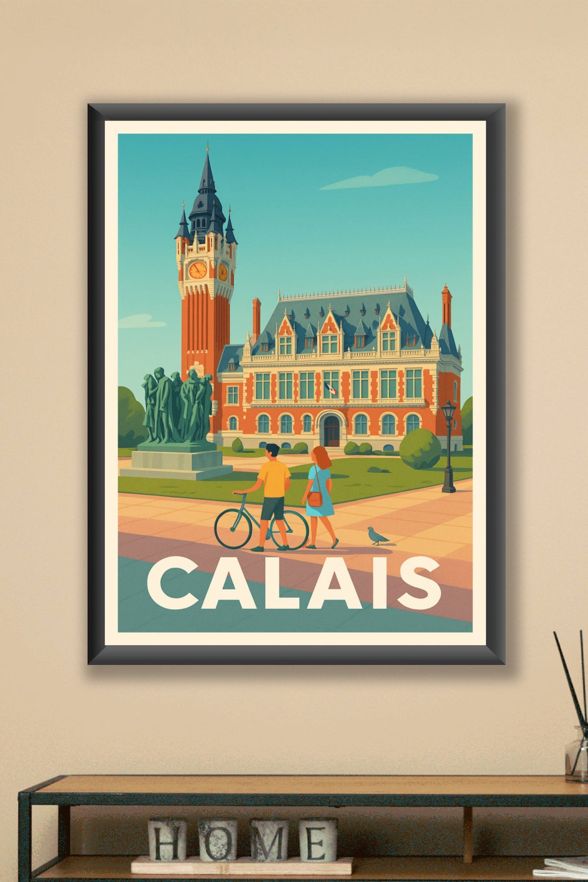 Affiche Calais — Promenade au cœur de la cité historique · poster d'art de Calais