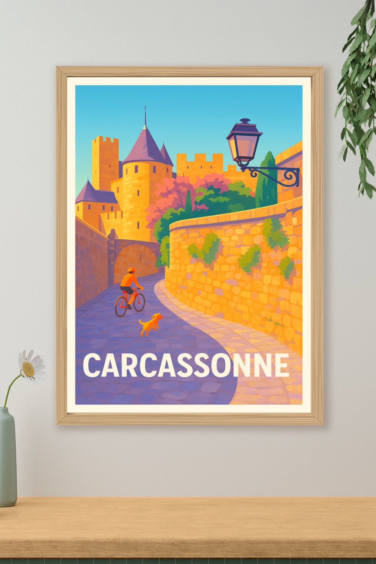 Affiche Carcassonne — Balade au cœur de la cité médiévale · poster d'art de Carcassonne