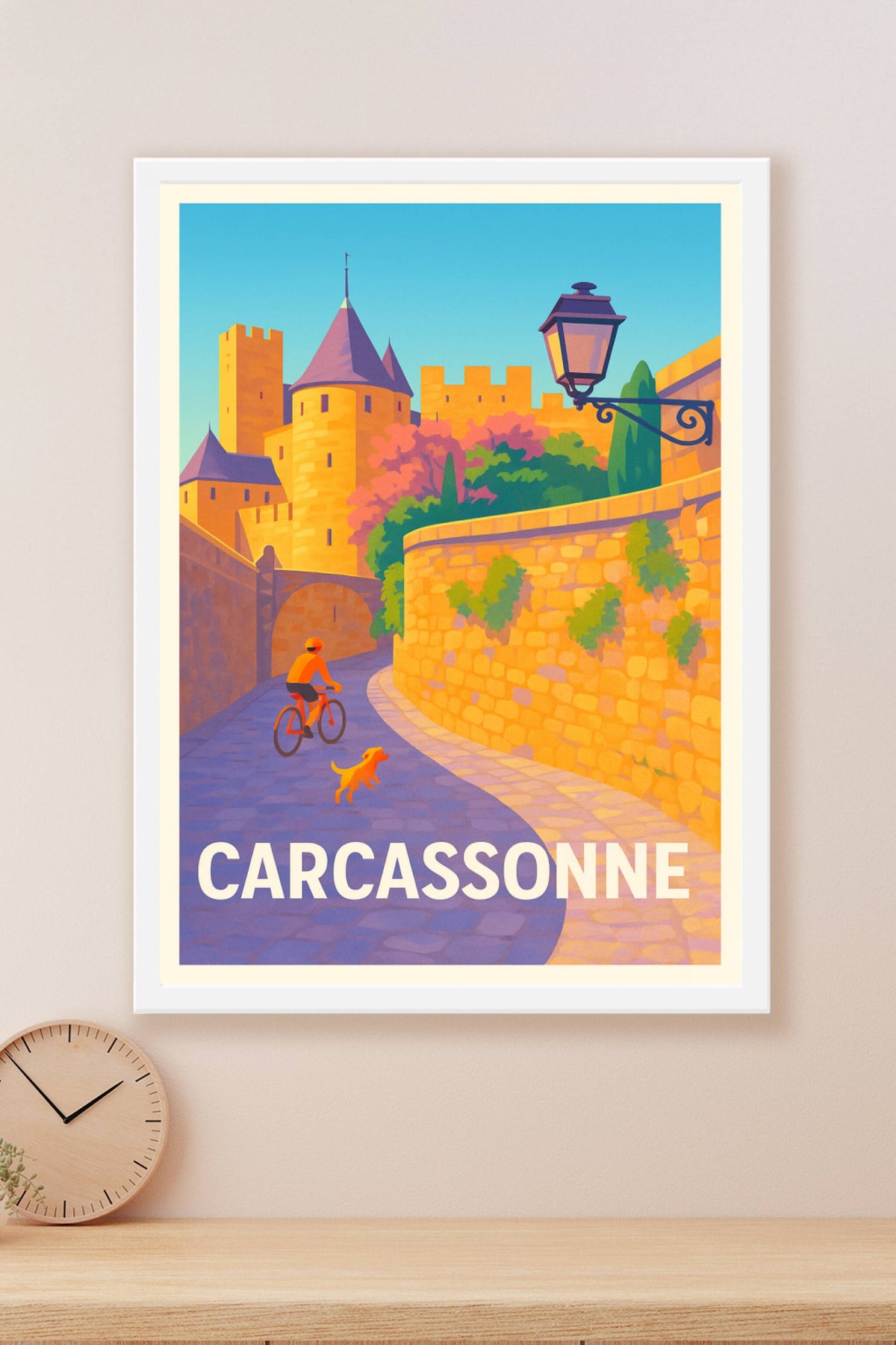 Affiche Carcassonne — Balade au cœur de la cité médiévale · poster d'art de Carcassonne