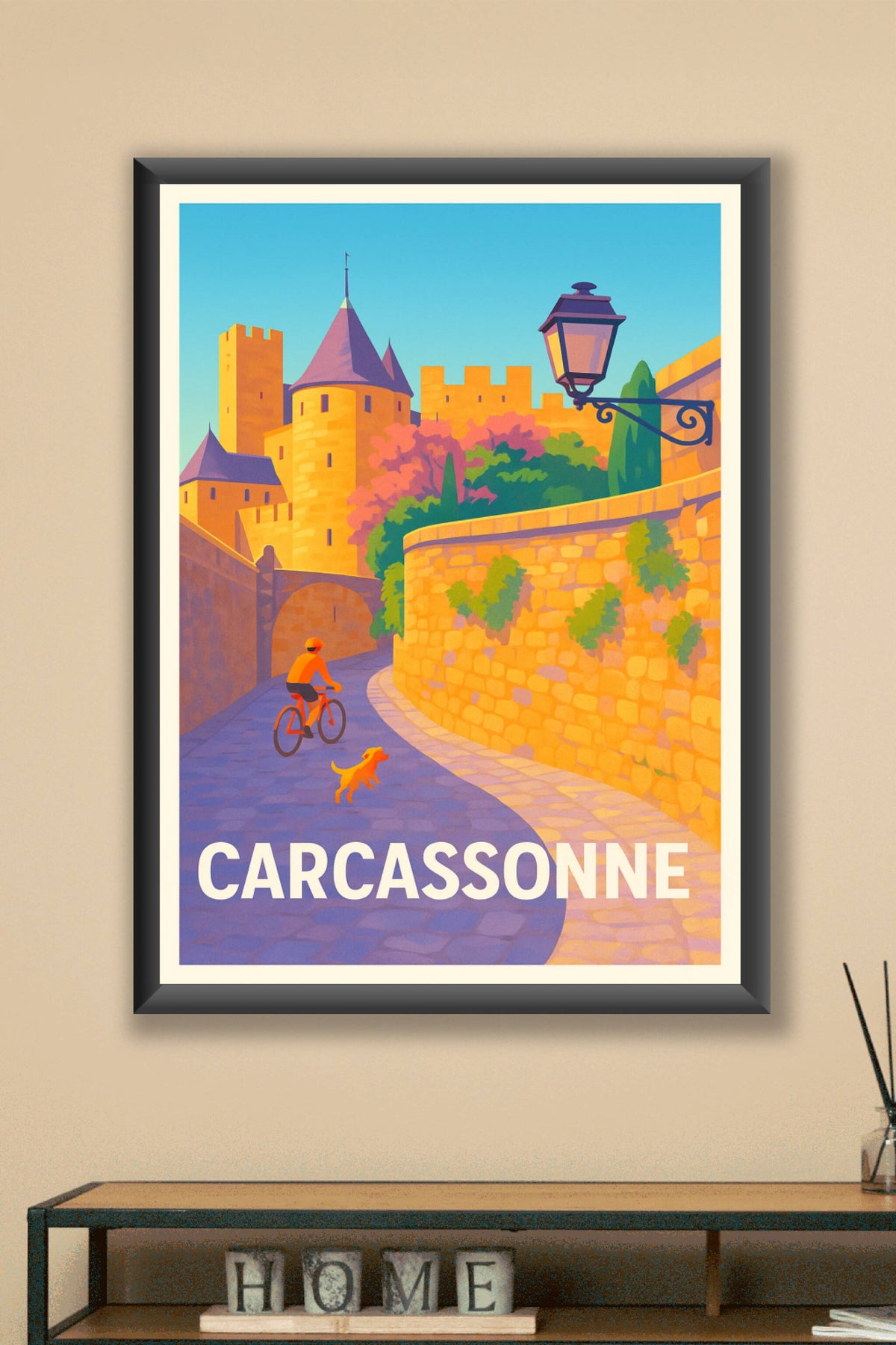 Affiche Carcassonne — Balade au cœur de la cité médiévale · poster d'art de Carcassonne