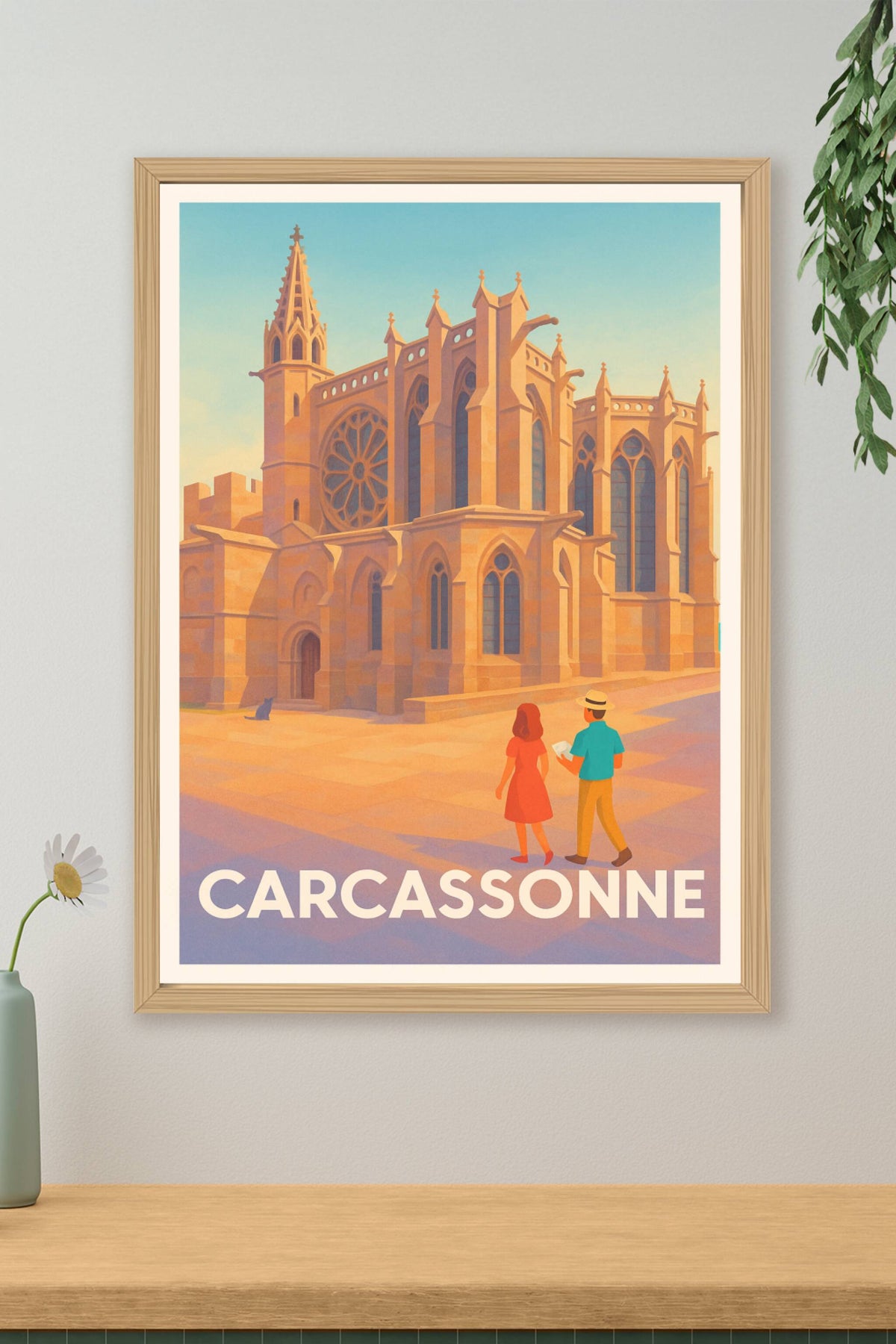 Affiche Carcassonne — Plongée au cœur de la cité médiévale · poster d'art de Carcassonne