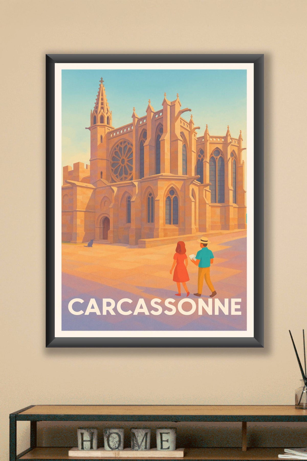 Affiche Carcassonne — Plongée au cœur de la cité médiévale · poster d'art de Carcassonne