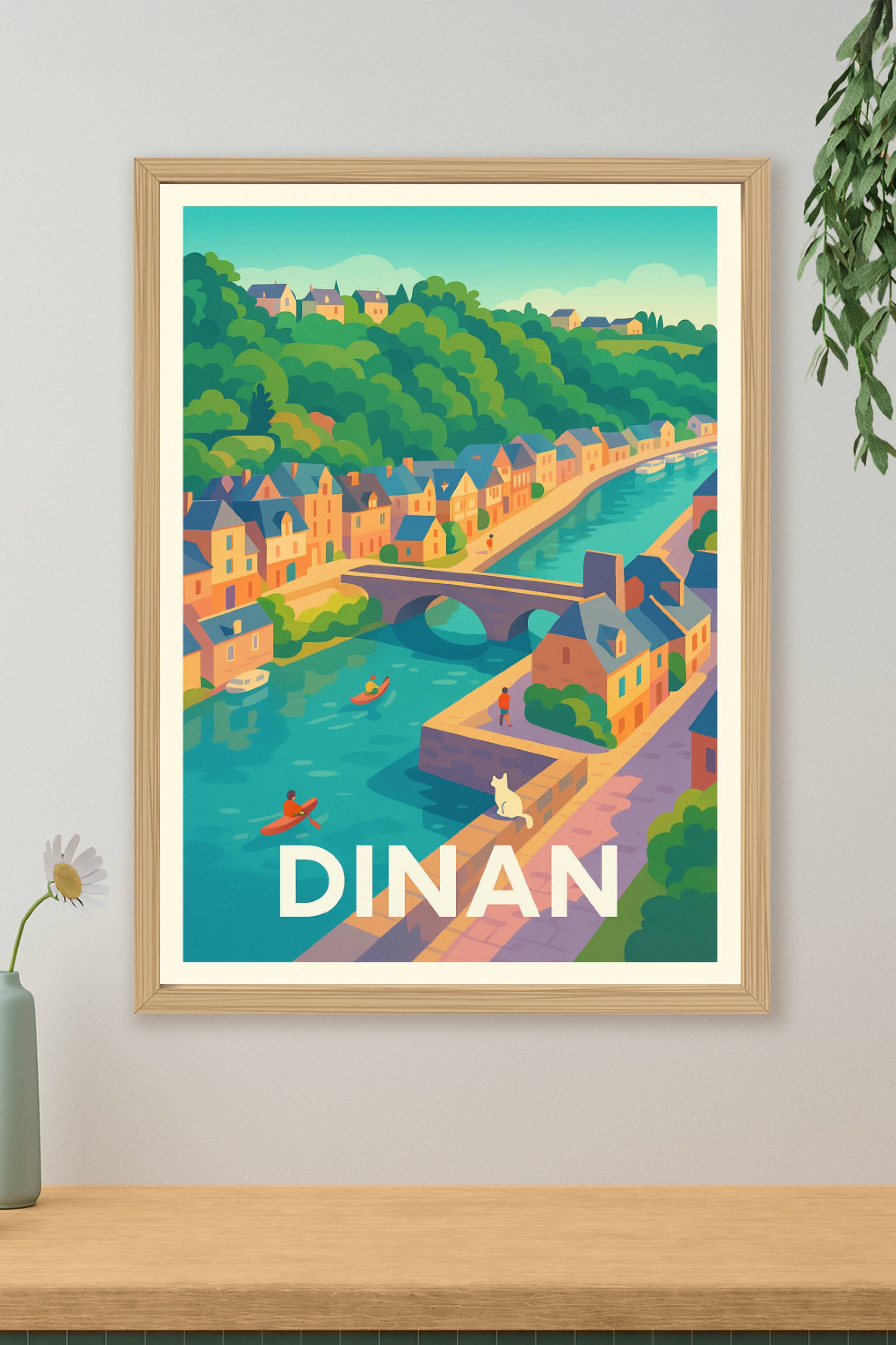 Affiche Dinan - Charme pittoresque de la cité bretonne