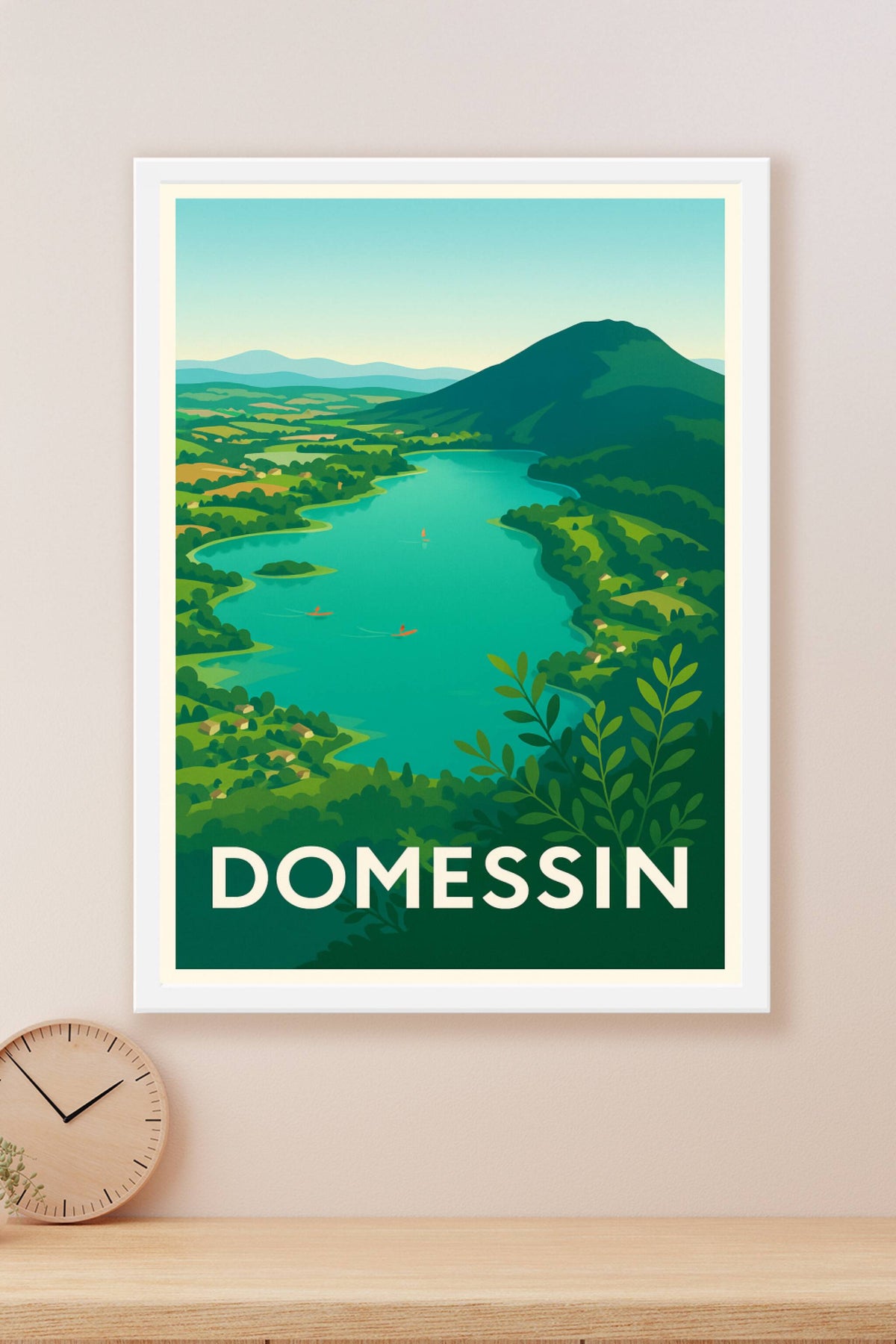 Affiche Domessin — Nature et sérénité au fil de l'eau · poster d'art de Domessin