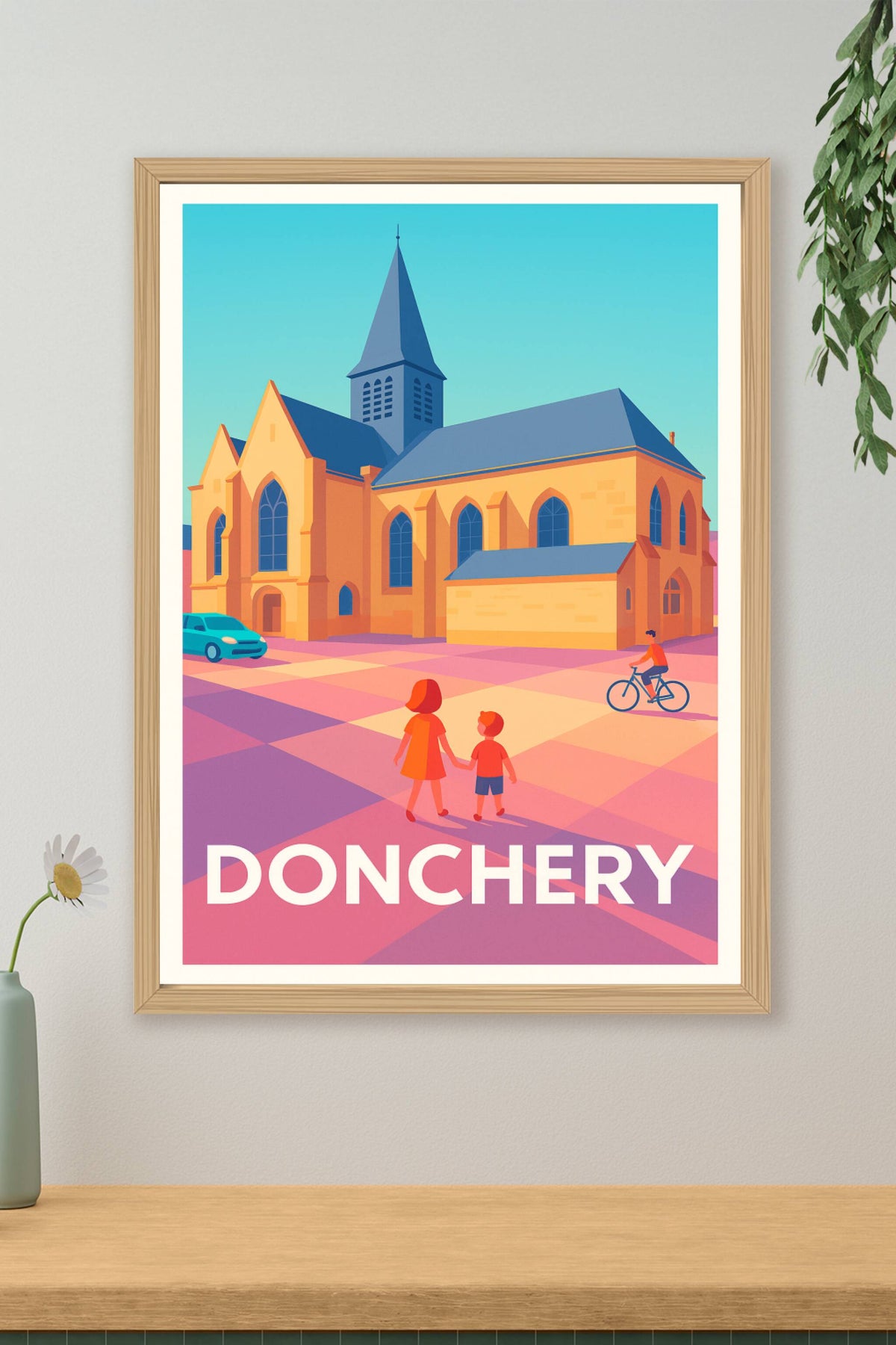 Affiche Donchery — Charme et douceur au cœur de la ville · poster d'art de Donchery