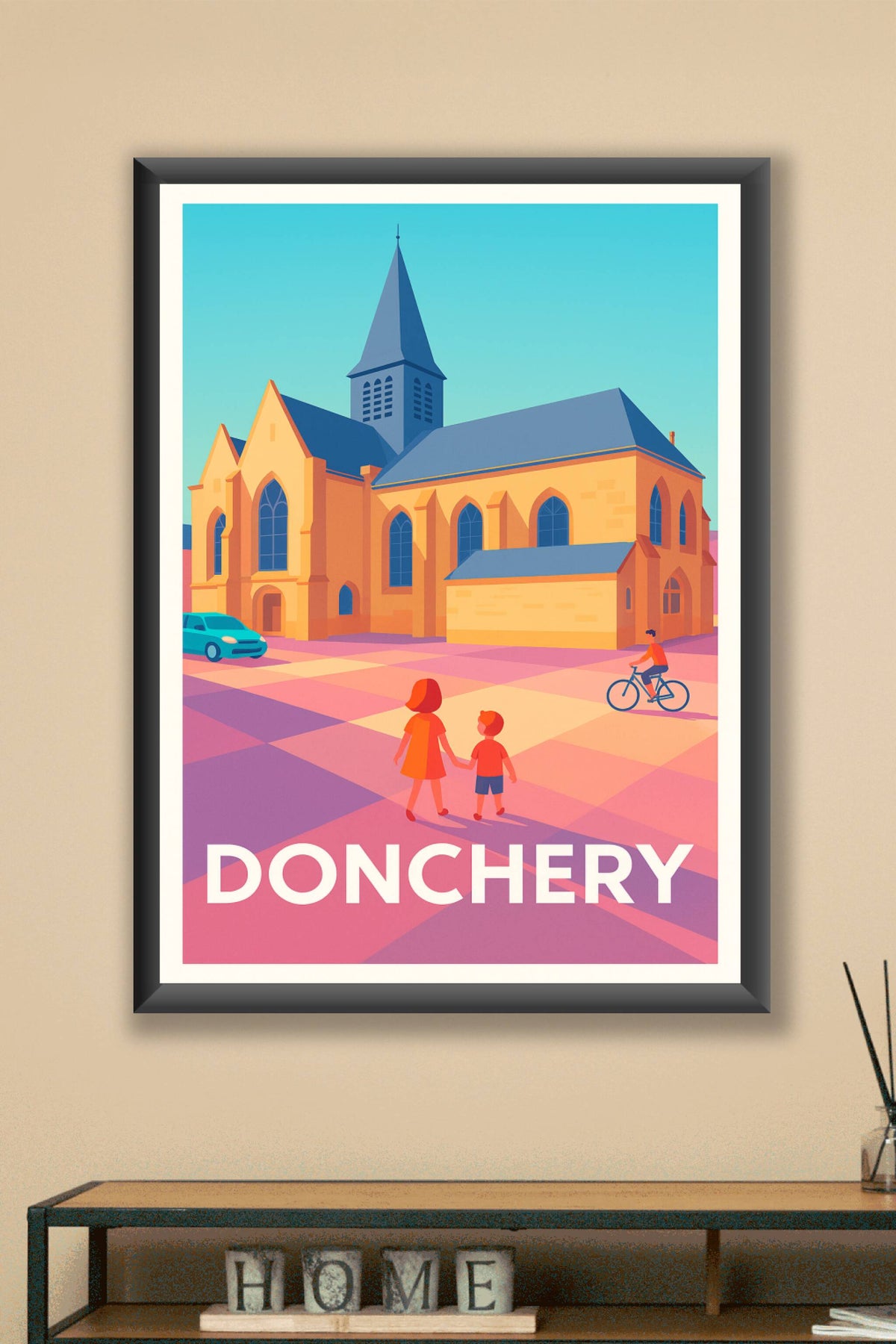 Affiche Donchery — Charme et douceur au cœur de la ville · poster d'art de Donchery