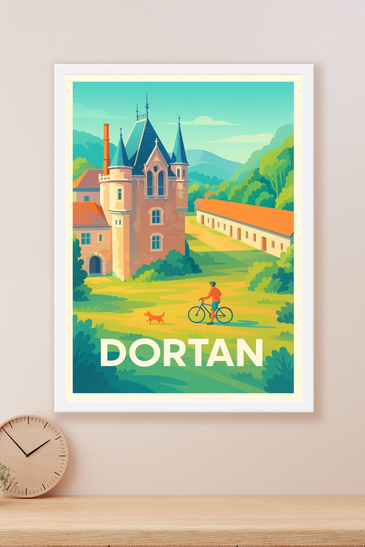 Affiche Dortan — Charme bucolique et architecture pittoresque · poster d'art de Dortan