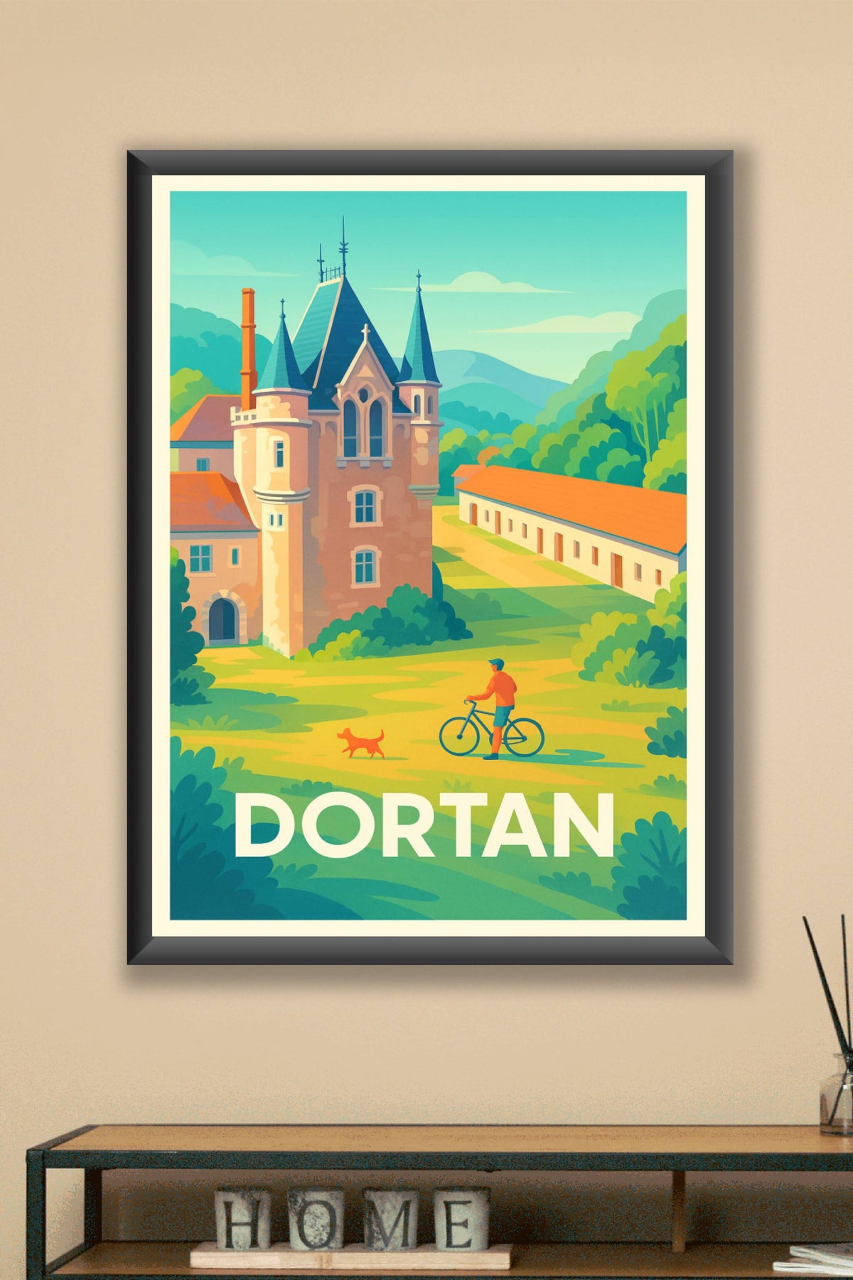 Affiche Dortan — Charme bucolique et architecture pittoresque · poster d'art de Dortan