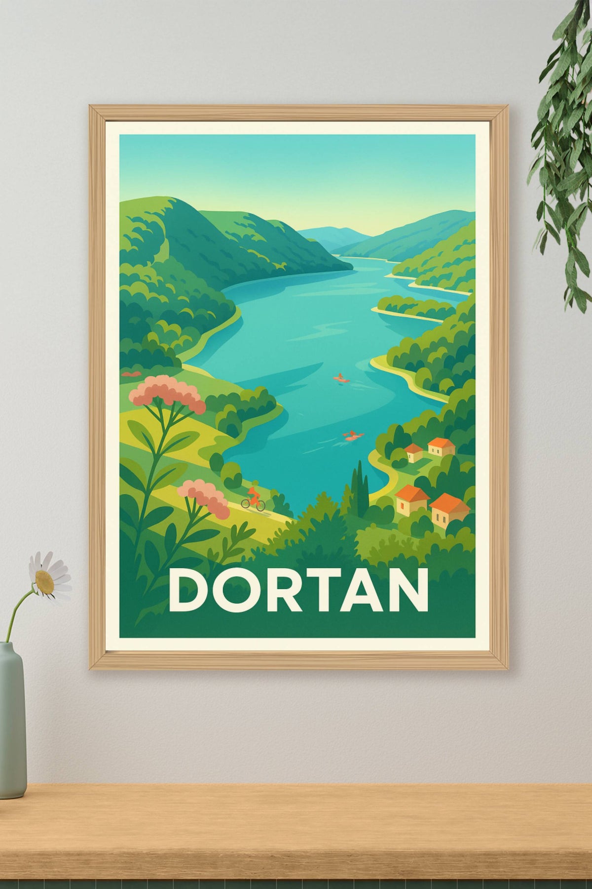 Affiche Dortan — Évasion nature au fil de l'eau · poster d'art de Dortan