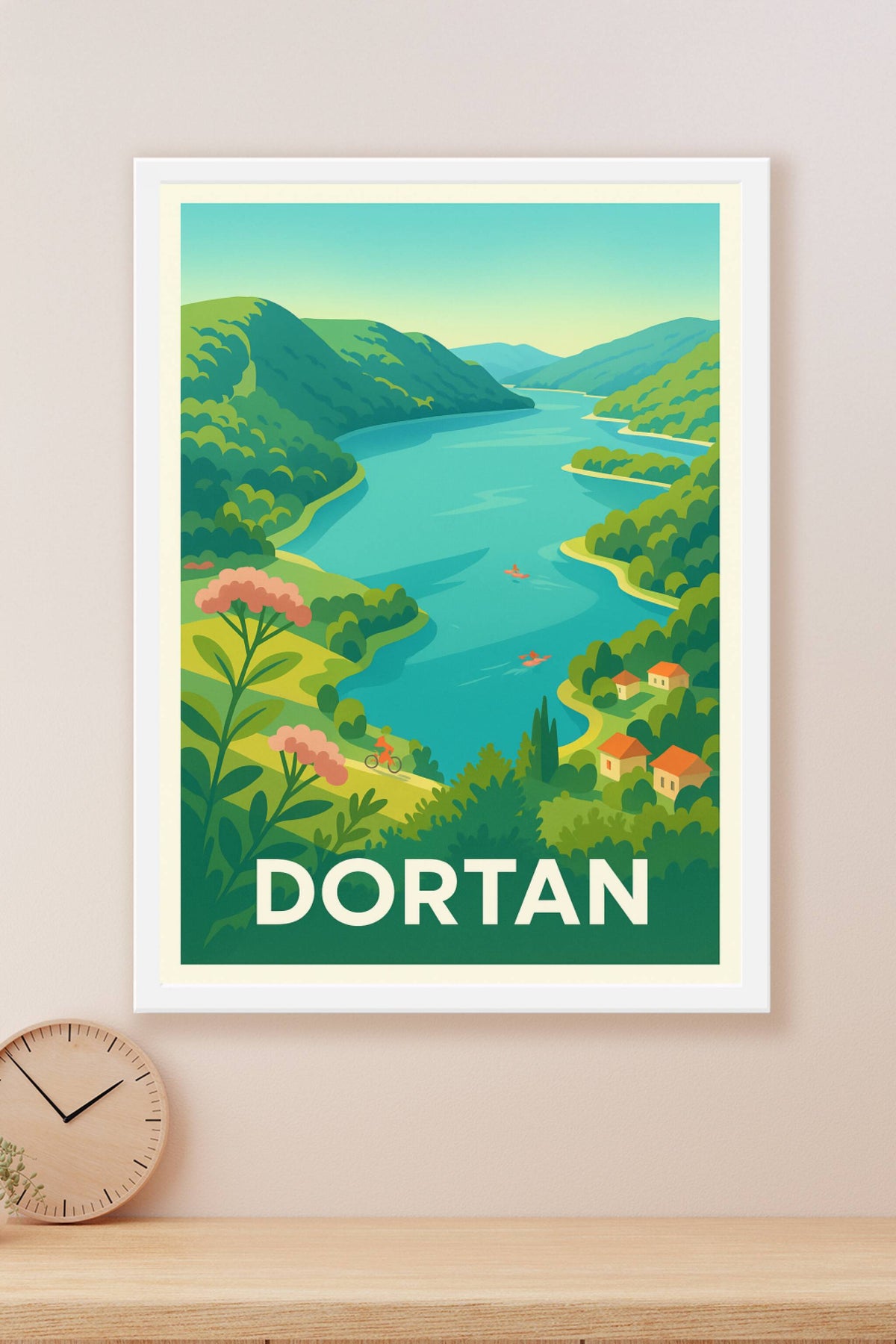 Affiche Dortan — Évasion nature au fil de l'eau · poster d'art de Dortan