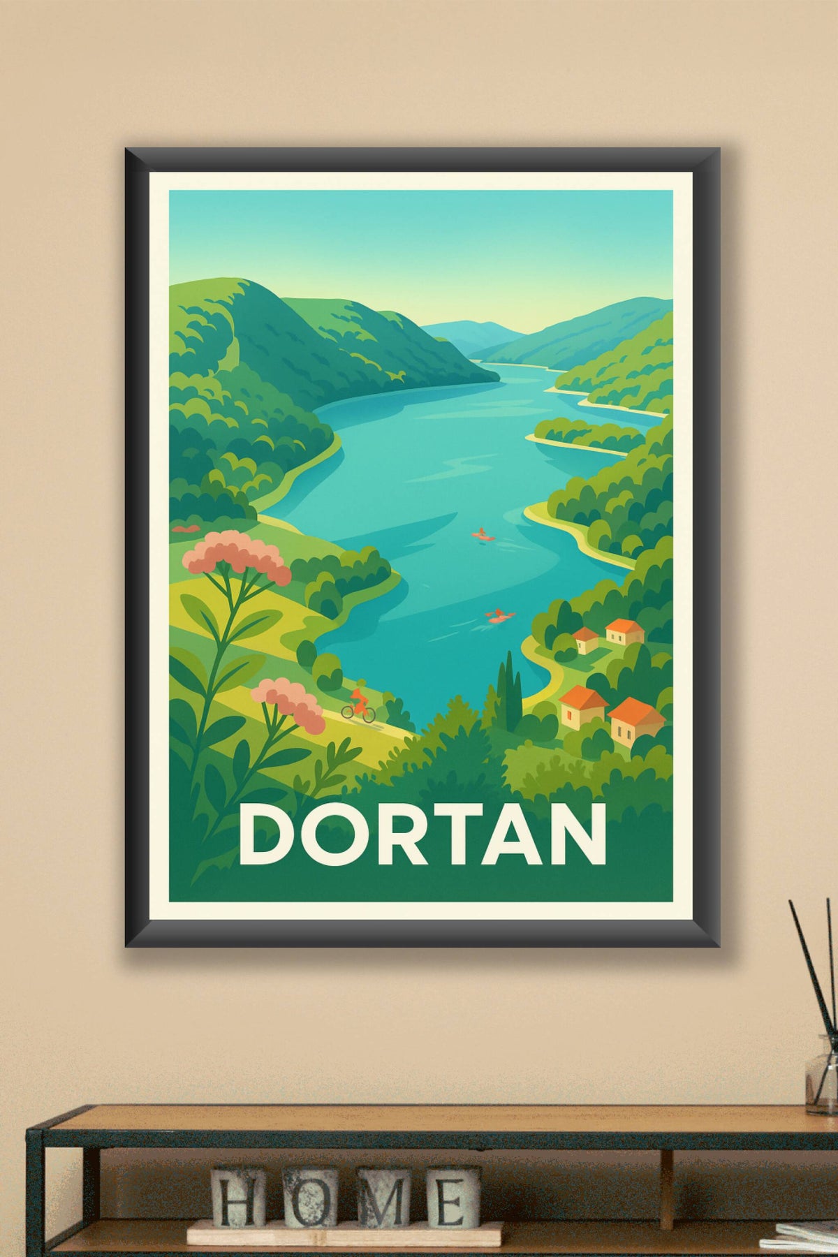 Affiche Dortan — Évasion nature au fil de l'eau · poster d'art de Dortan