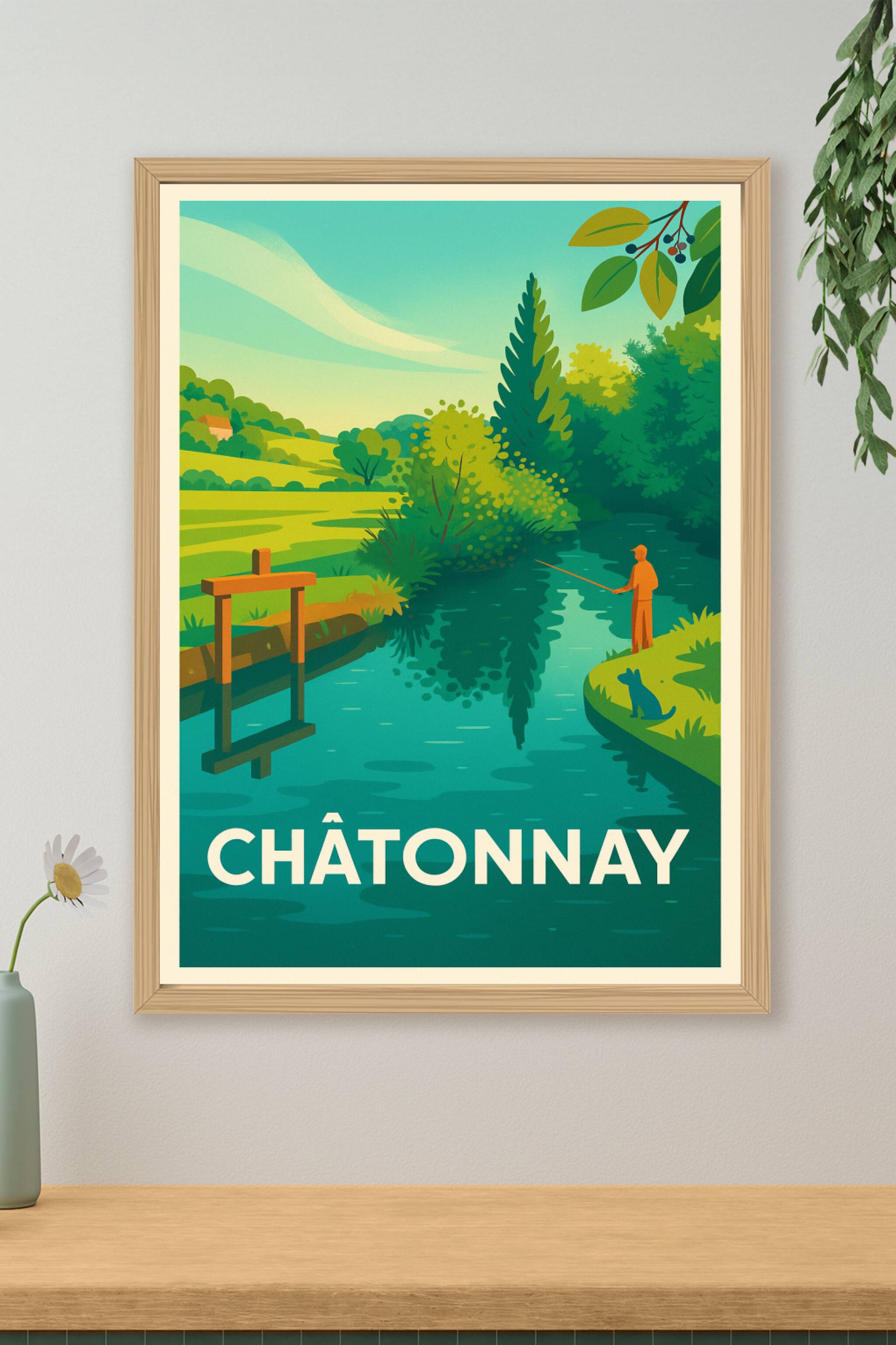 Affiche Châtonnay - Évasion paisible au bord de l'eau