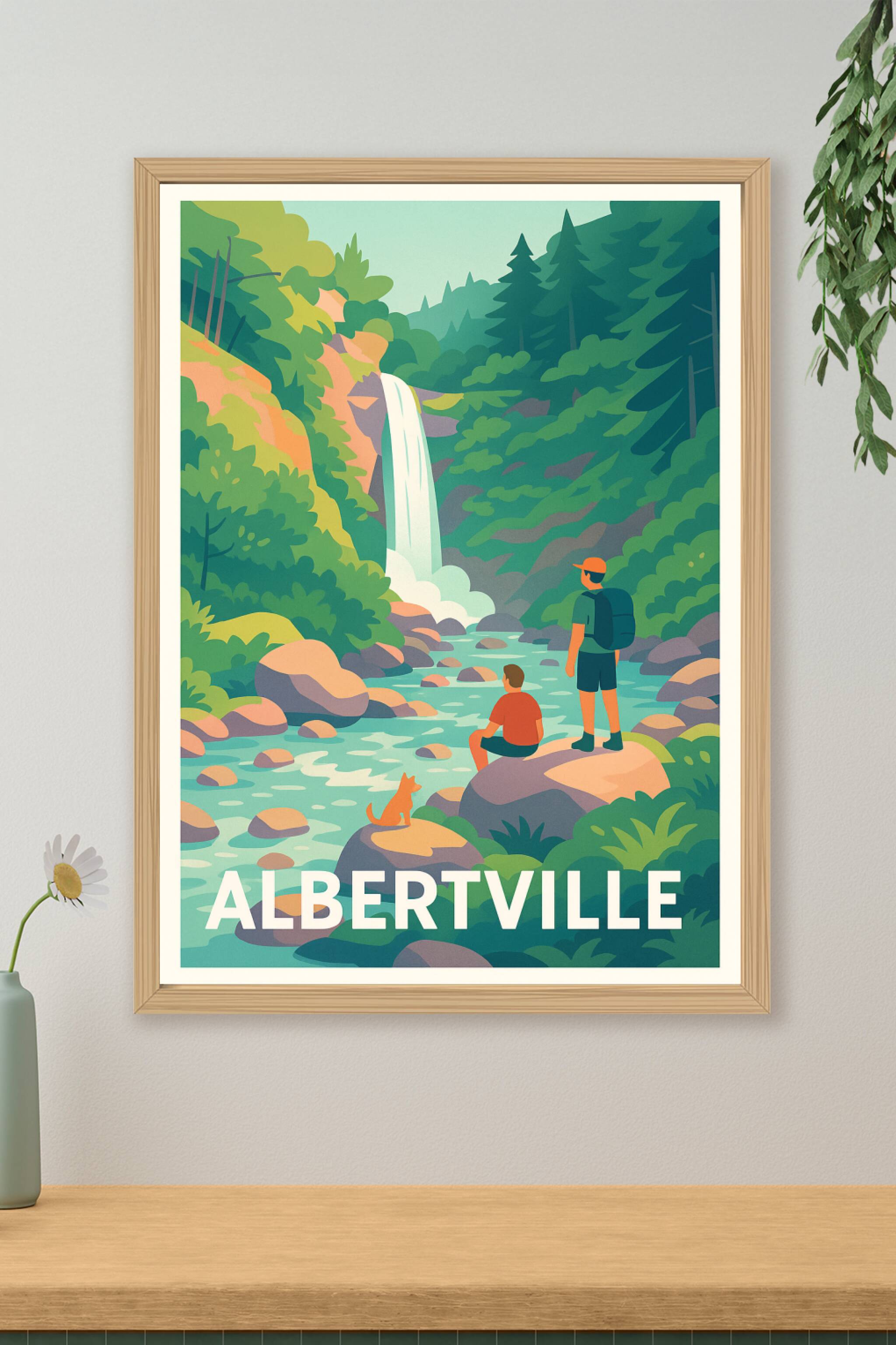 Affiche Albertville - Escapade nature et cascade en montagne