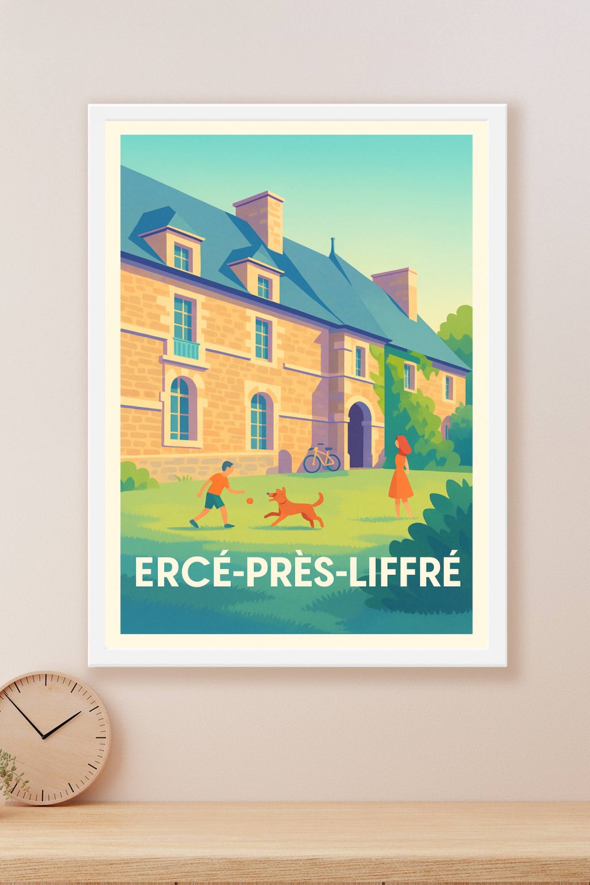 Affiche Ercé-Près-Liffré — Charme et Sérénité en Bretagne · poster d'art de Ercé-Près-Liffré