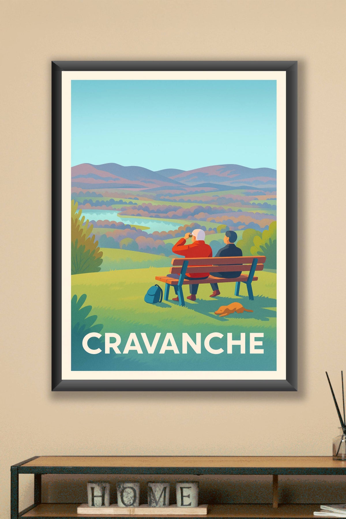 Affiche Cravanche — Pause contemplative au cœur de la nature · poster d'art de Cravanche