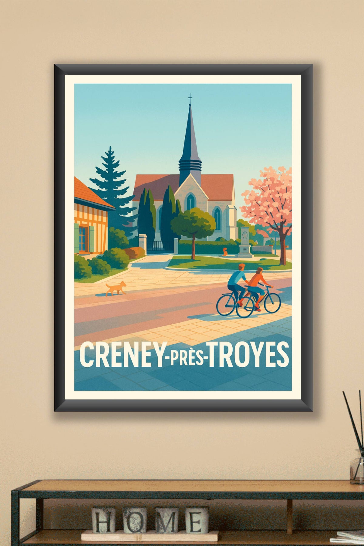 Affiche Creney-près-Troyes — Charme paisible entre nature et histoire · poster d'art de Creney-près-Troyes