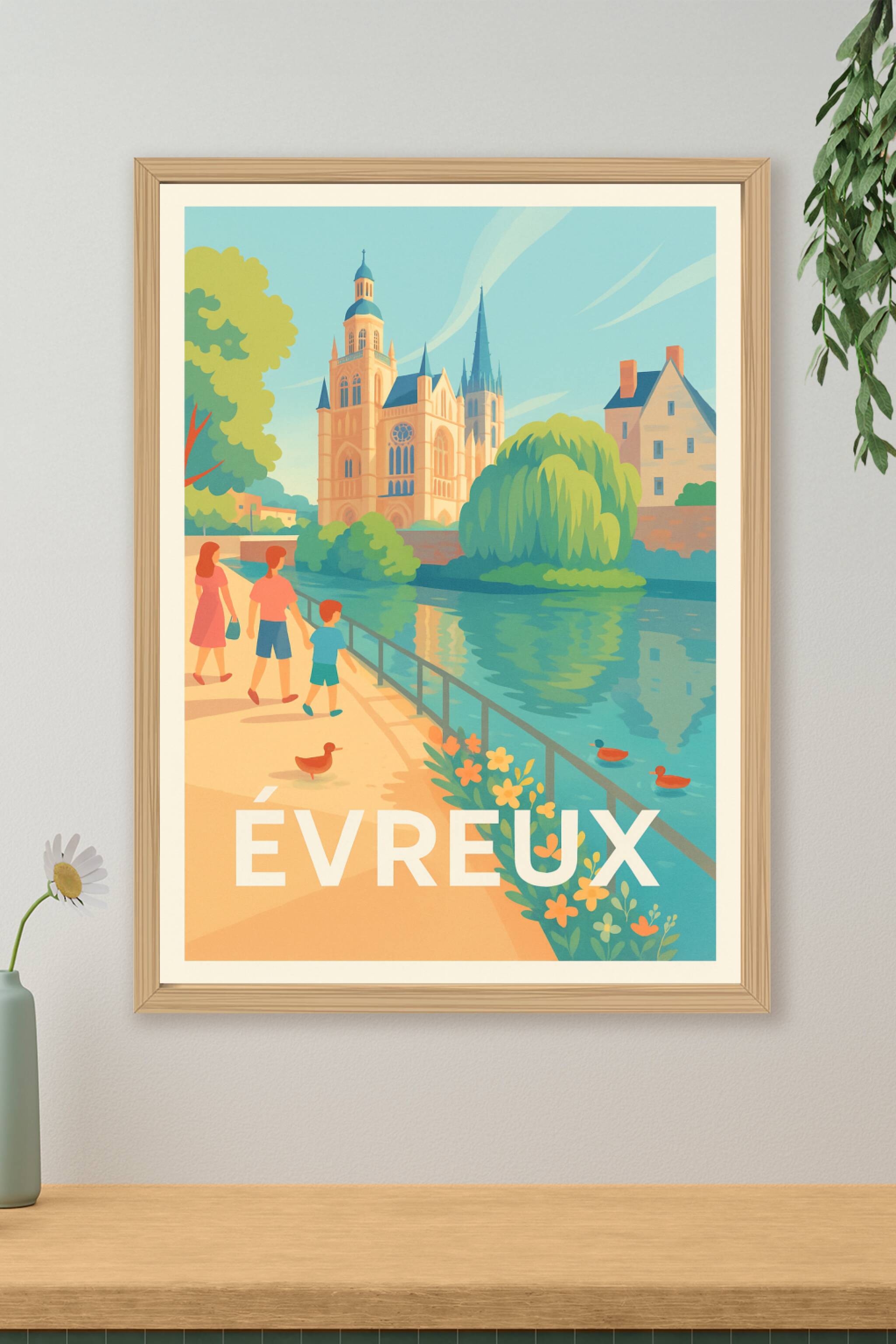 Affiche Évreux - Promenade paisible au bord de l'Iton